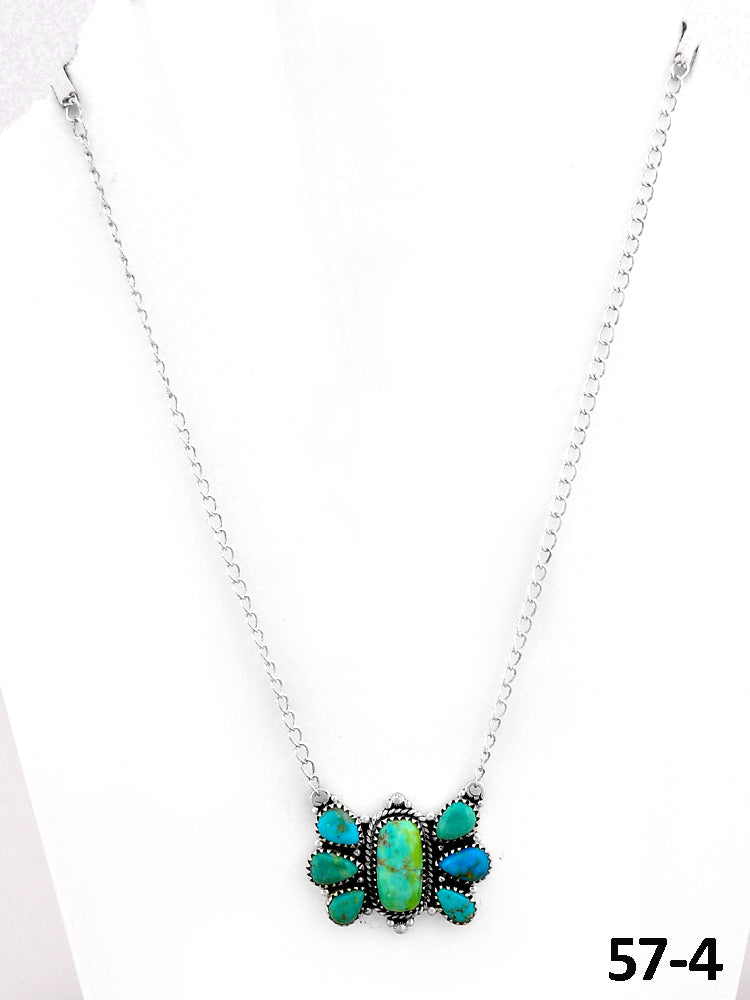 Southwest Made Cripple Creek & Sterling Silver Necklace