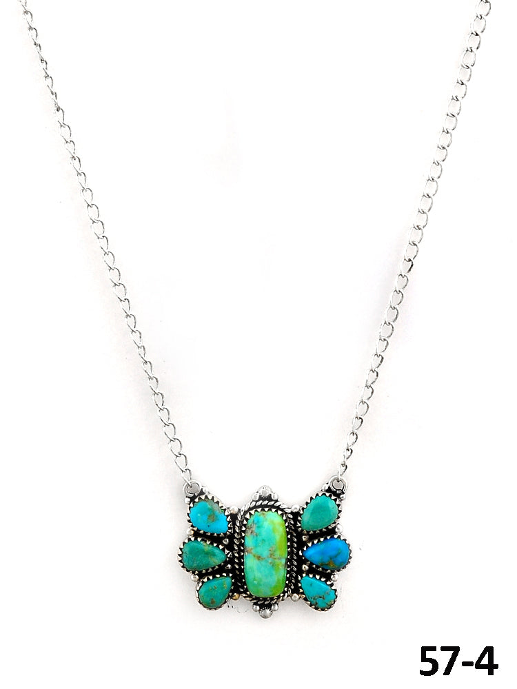 Southwest Made Cripple Creek & Sterling Silver Necklace