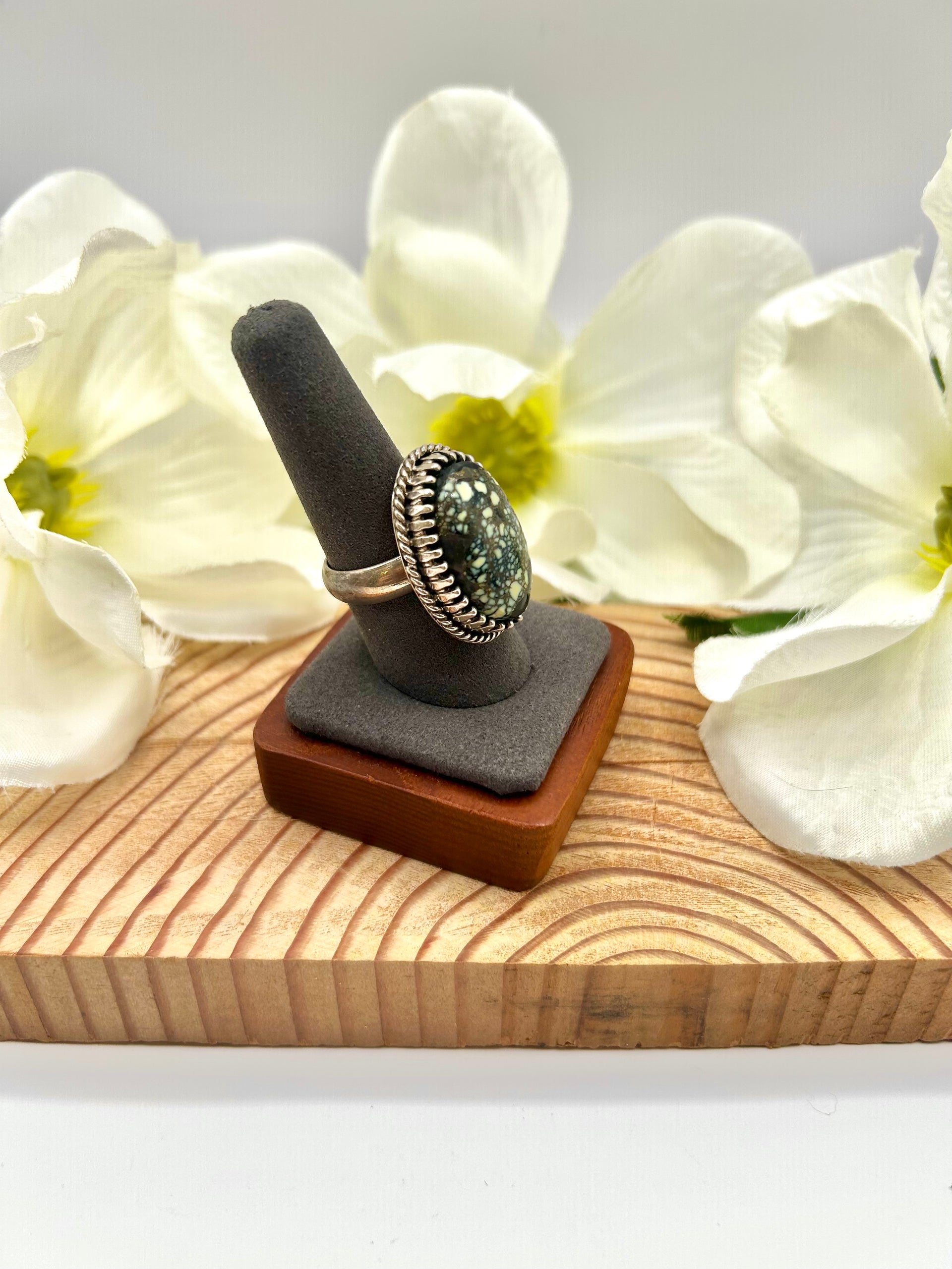 Ben Jimenez New Lander Variscite & Sterling Silver Ring Size 9