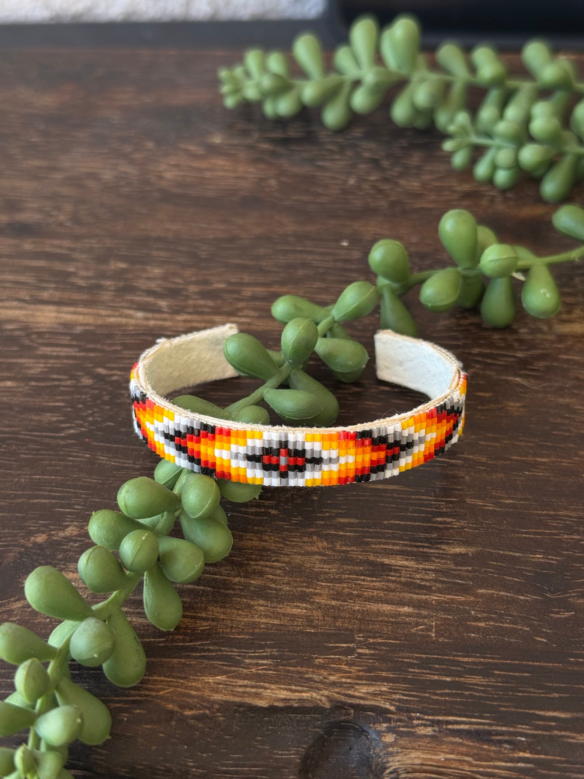 Navajo Made Beaded Cuff Bracelet