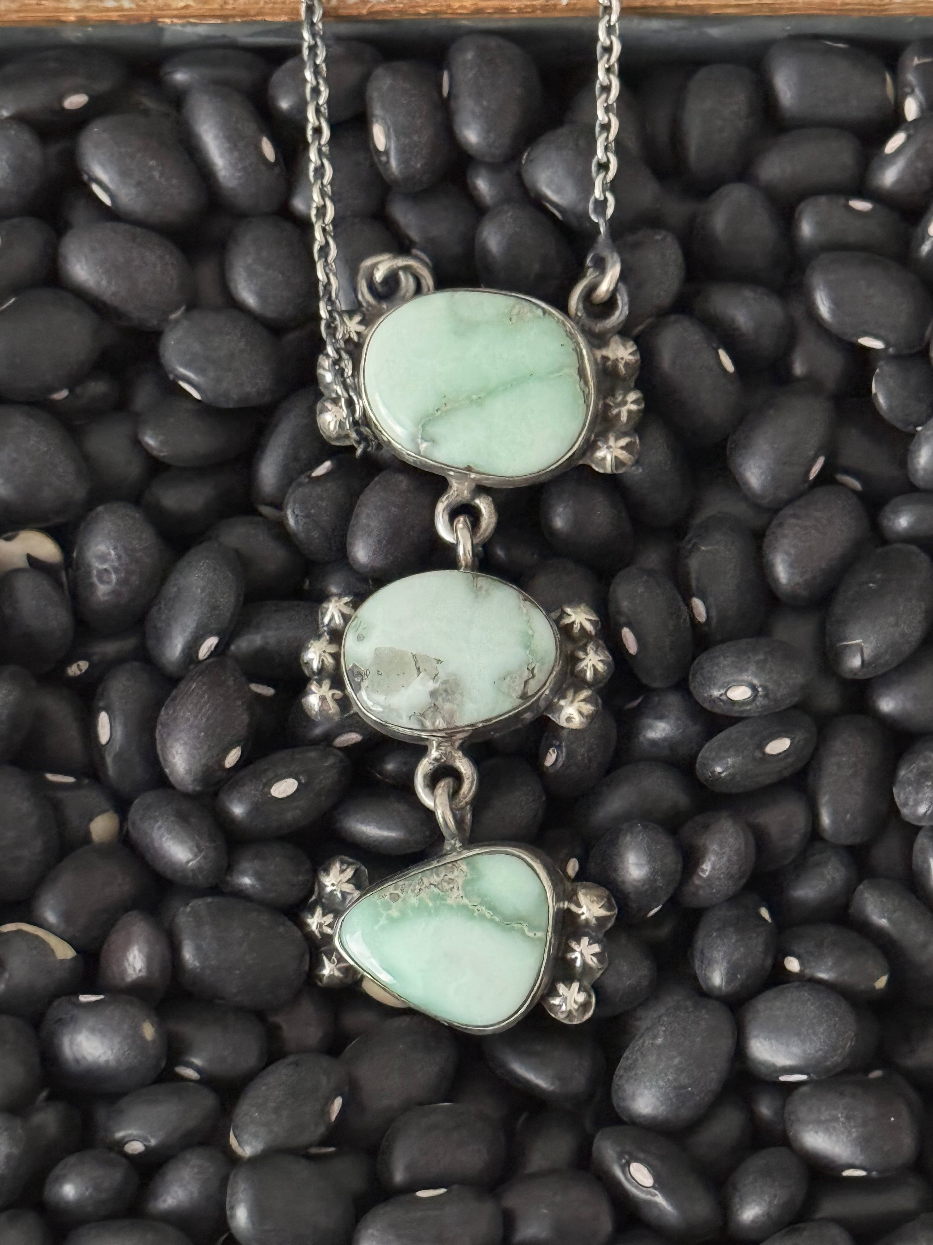 Southwest Paloma Variscite & Sterling Silver Necklace