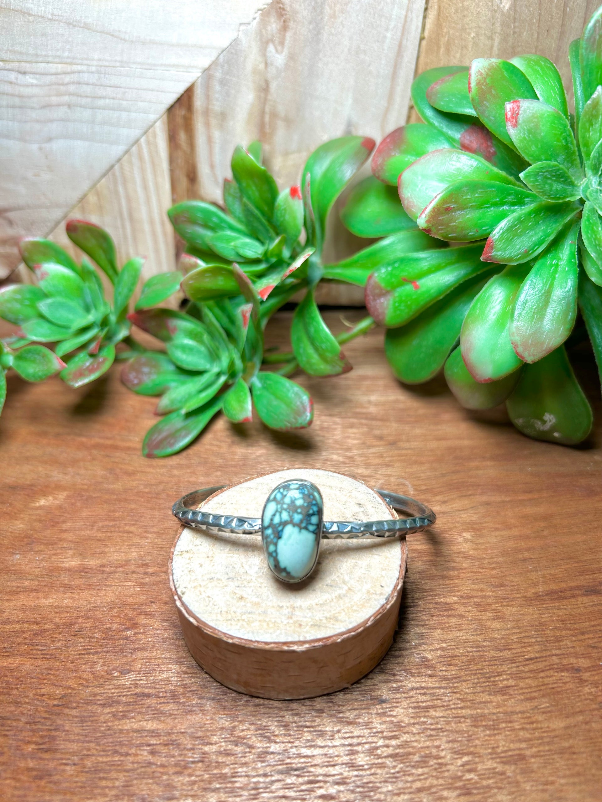 Navajo Made New Lander Varicsite & Sterling Silver Cuff Bracelet