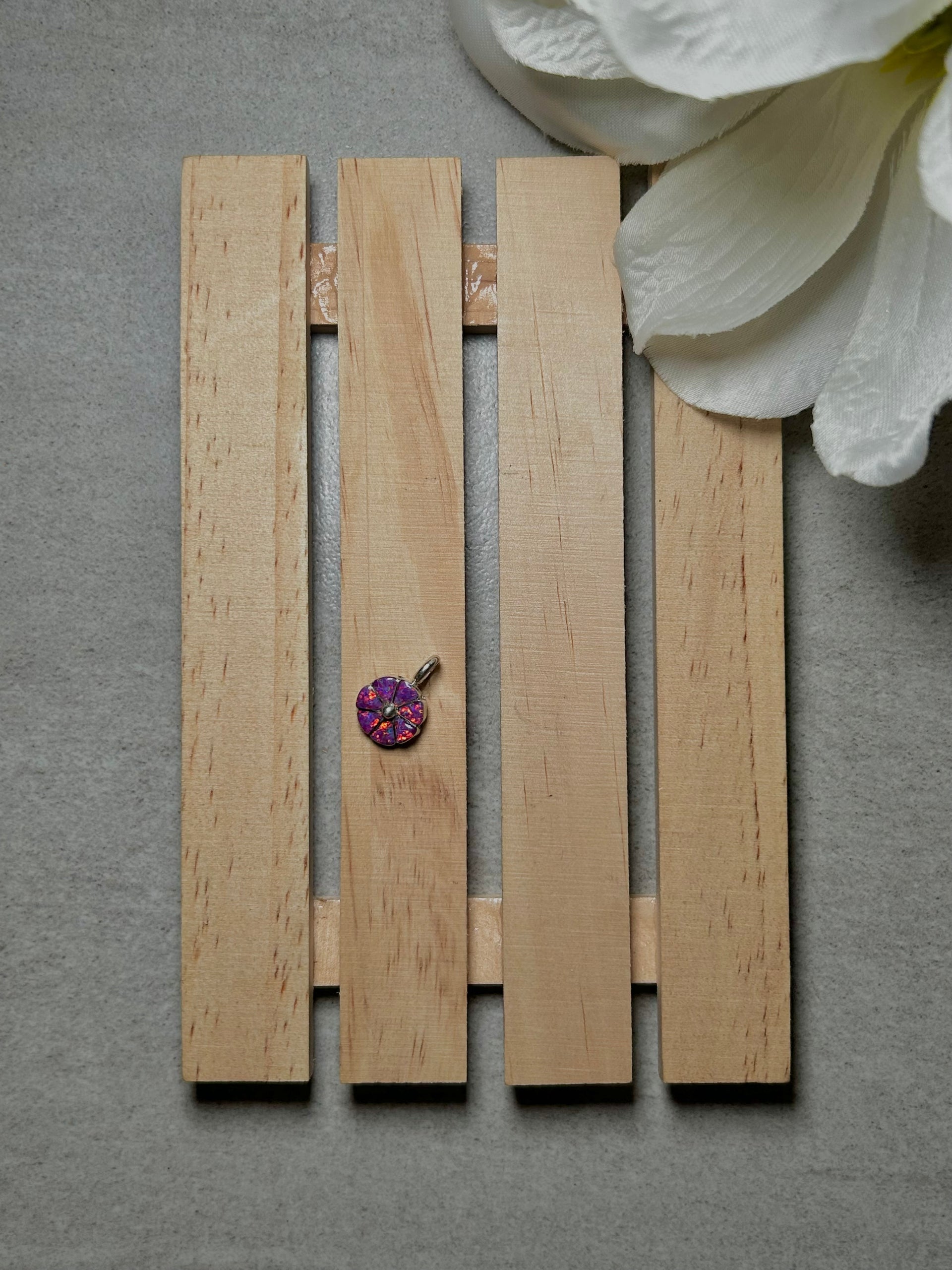 Zuni Purple Opal & Sterling Silver Pendant