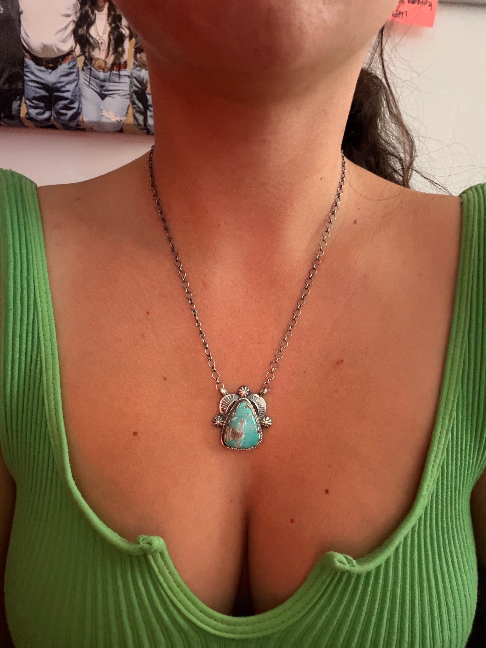 Jeff James Royston Turquoise & Sterling Silver Necklace