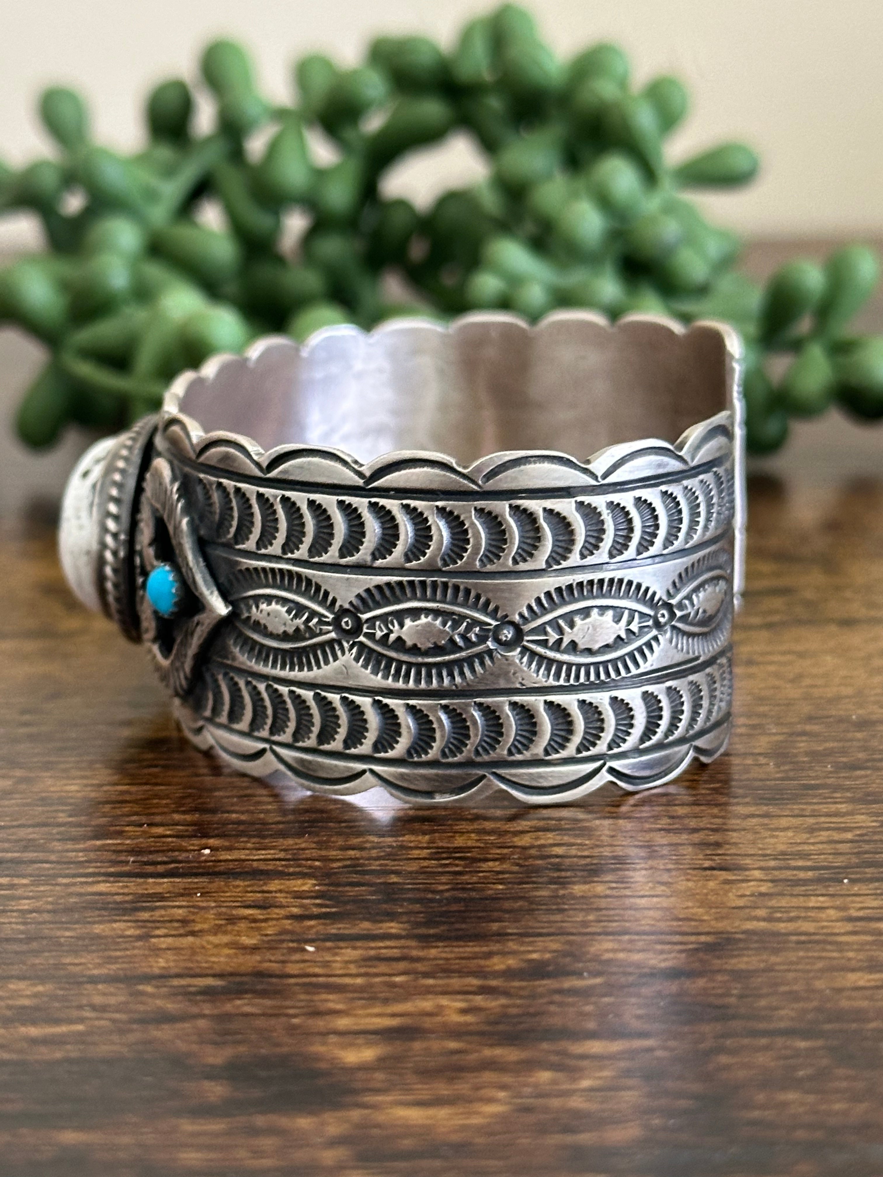 Leroy James Multi Stone & Sterling Silver Cuff Bracelet