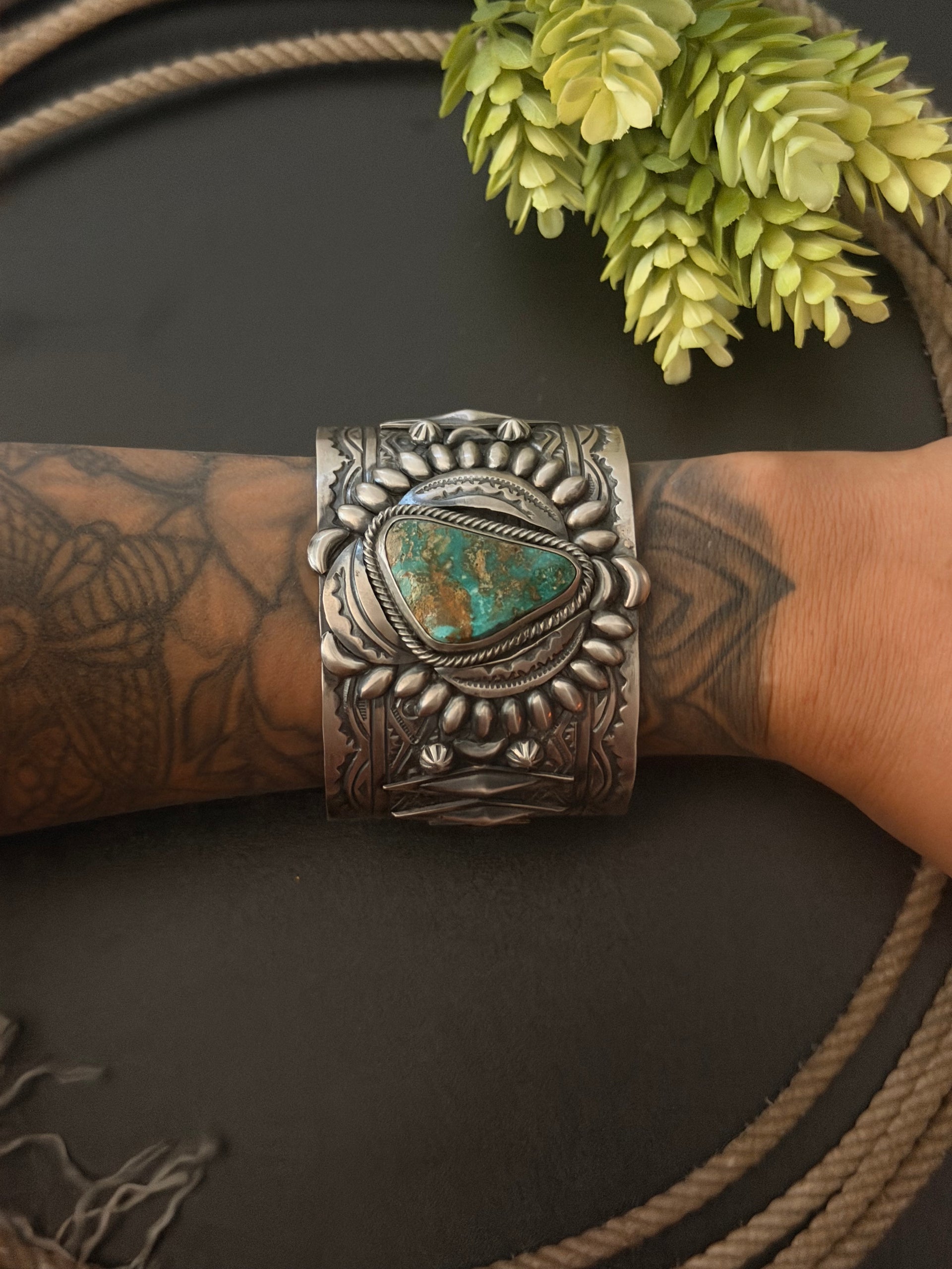 Danny Clark Royston Turquoise & Sterling Silver Cuff Bracelet