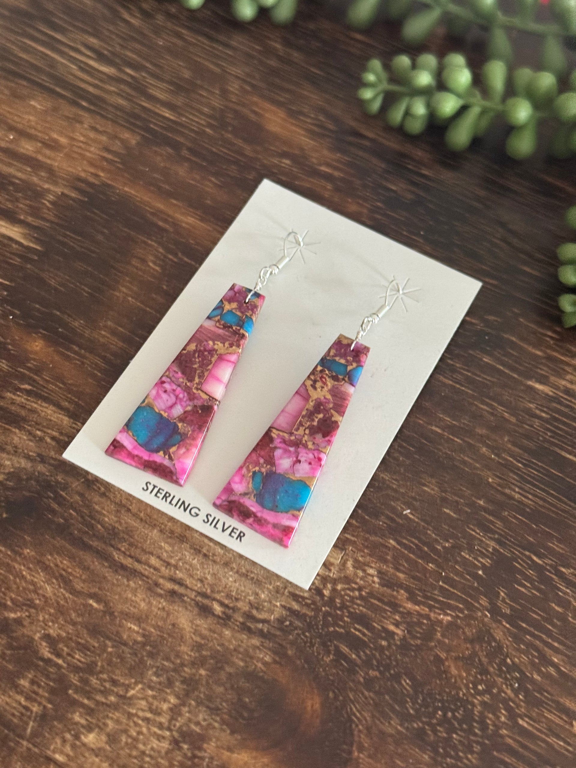 Jameson Pete Mohave Turquoise & Sterling Silver Dangle Earrings
