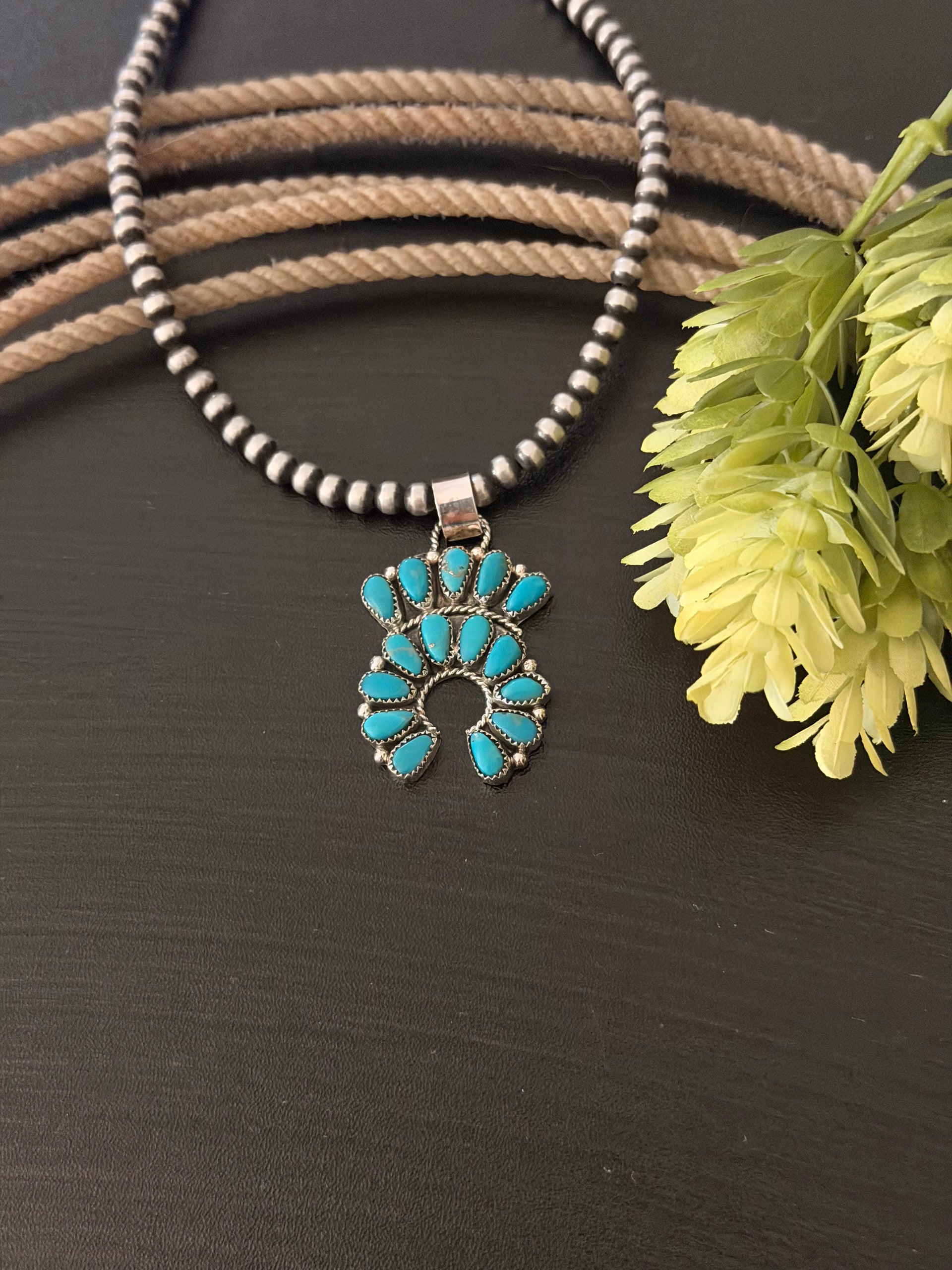 Jameson Williams Kingman Turquoise & Sterling Silver Cluster Petite Pendant