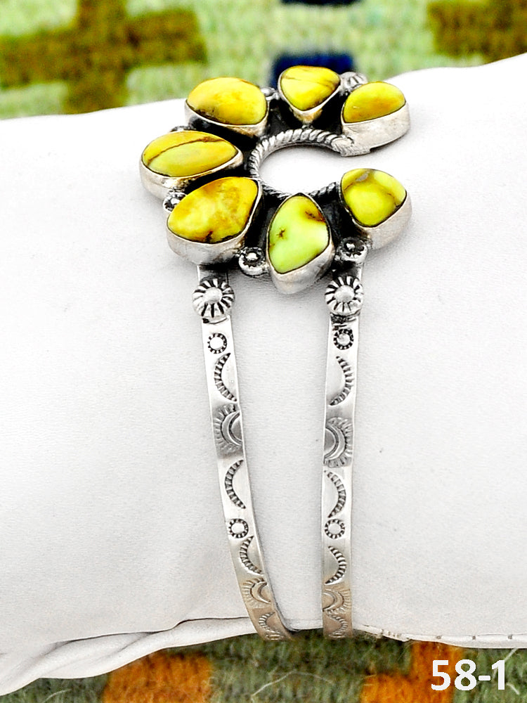 Southwest Handmade Palomino & Sterling Silver Cuff Bracelet