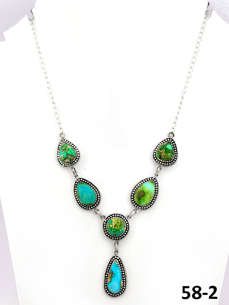Southwest Made Sonoran Mountain Turquoise & Sterling Silver Necklace