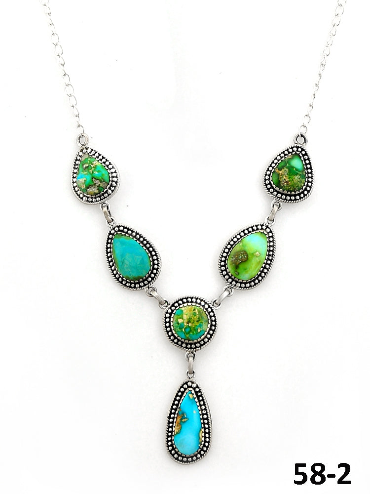 Southwest Made Sonoran Mountain Turquoise & Sterling Silver Necklace