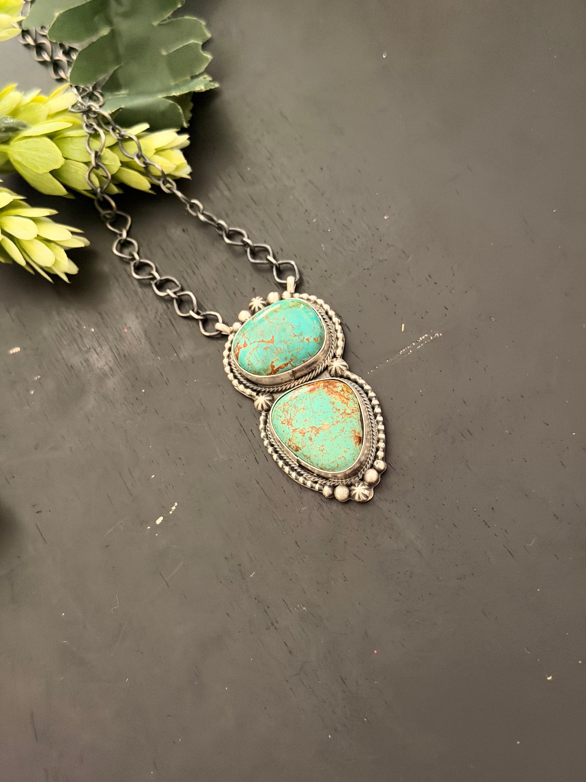 Scott Skeets Kingman Turquoise & Sterling Silver Necklace
