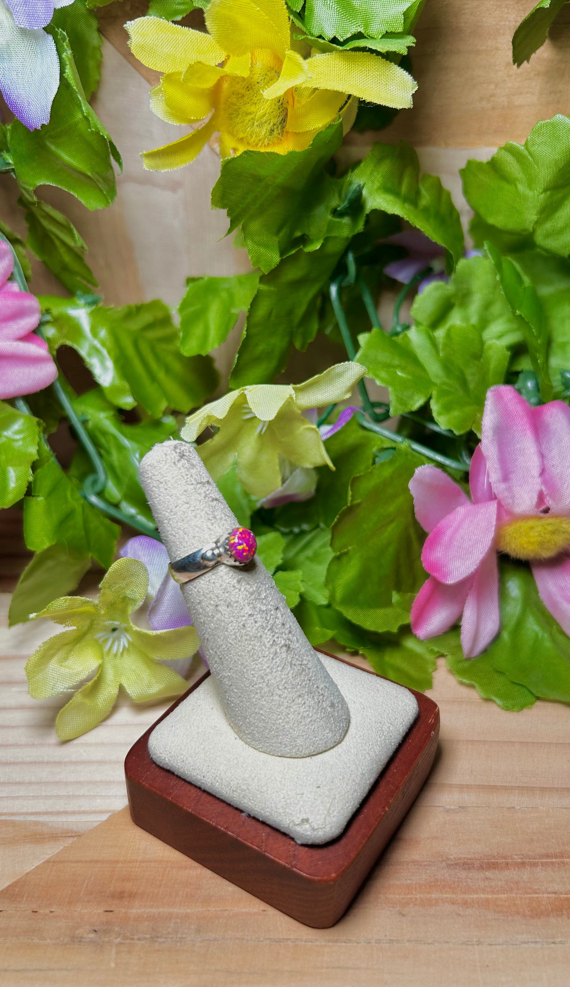 Navajo Made Opal  & Sterling Silver Ring