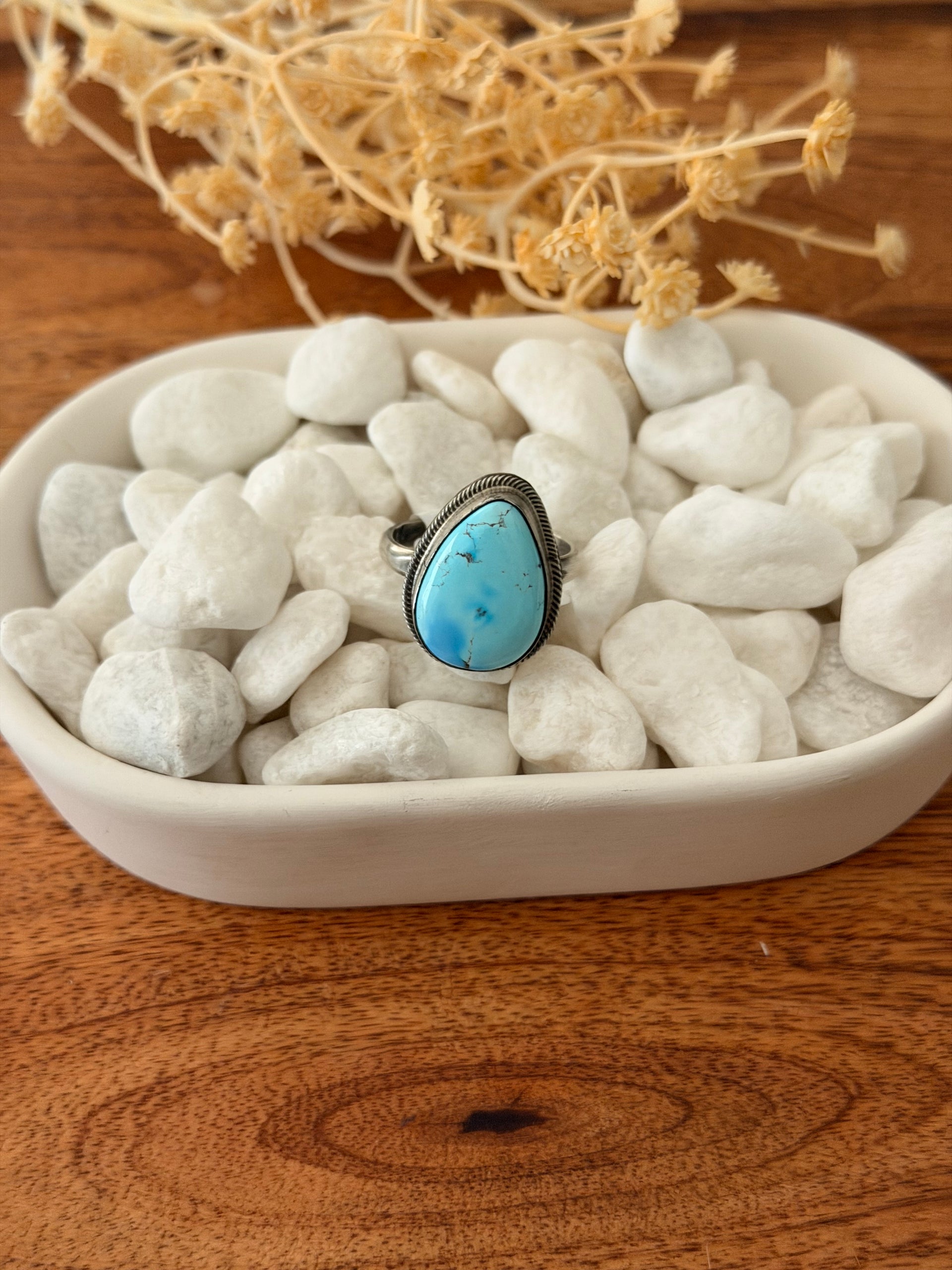 Antionette Martinez Golden Hills Turquoise & Sterling Silver Adjustable Ring