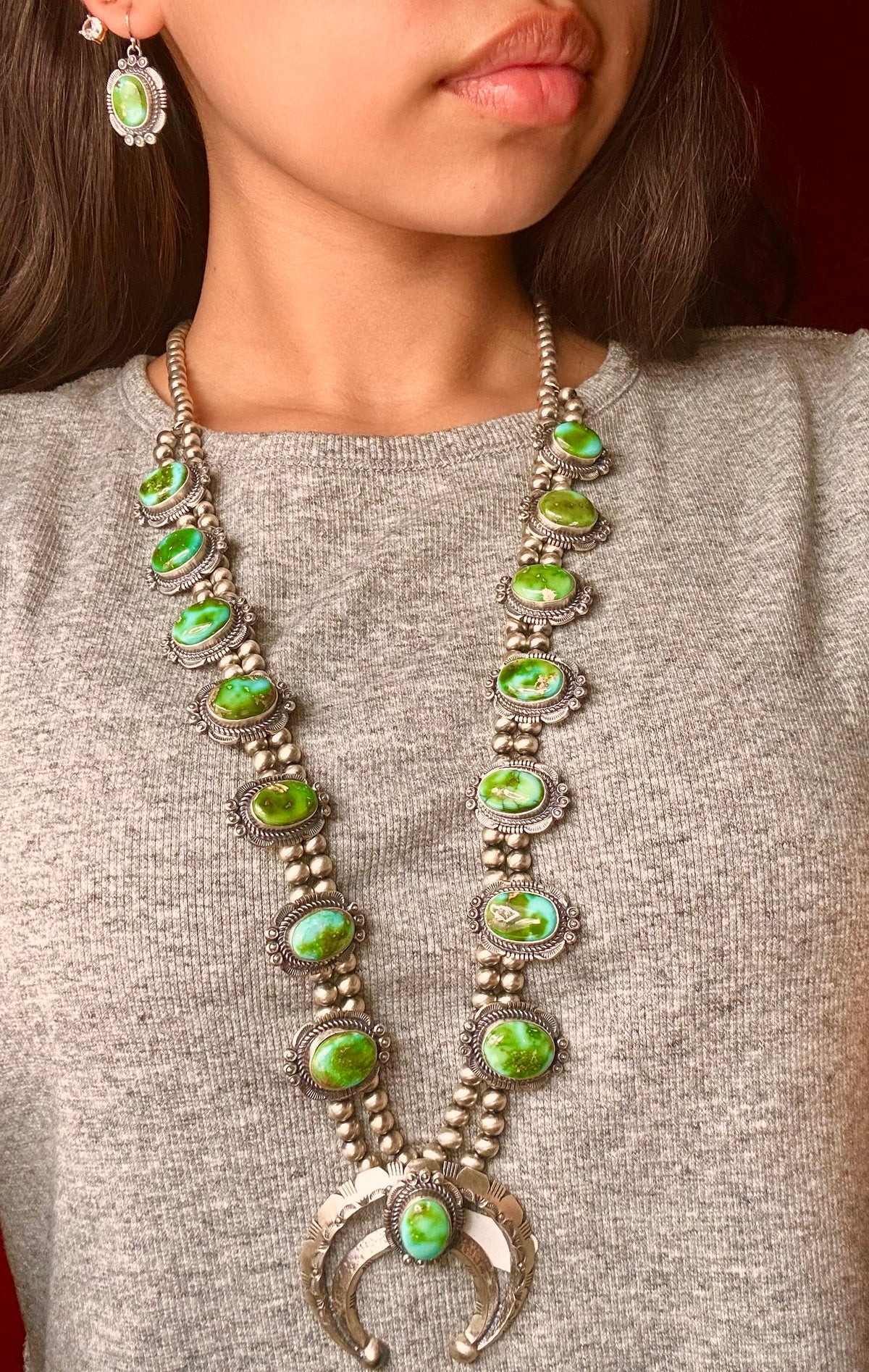 Robert Thompson Sonoran Mountain Turquoise & Sterling Silver Necklace Set