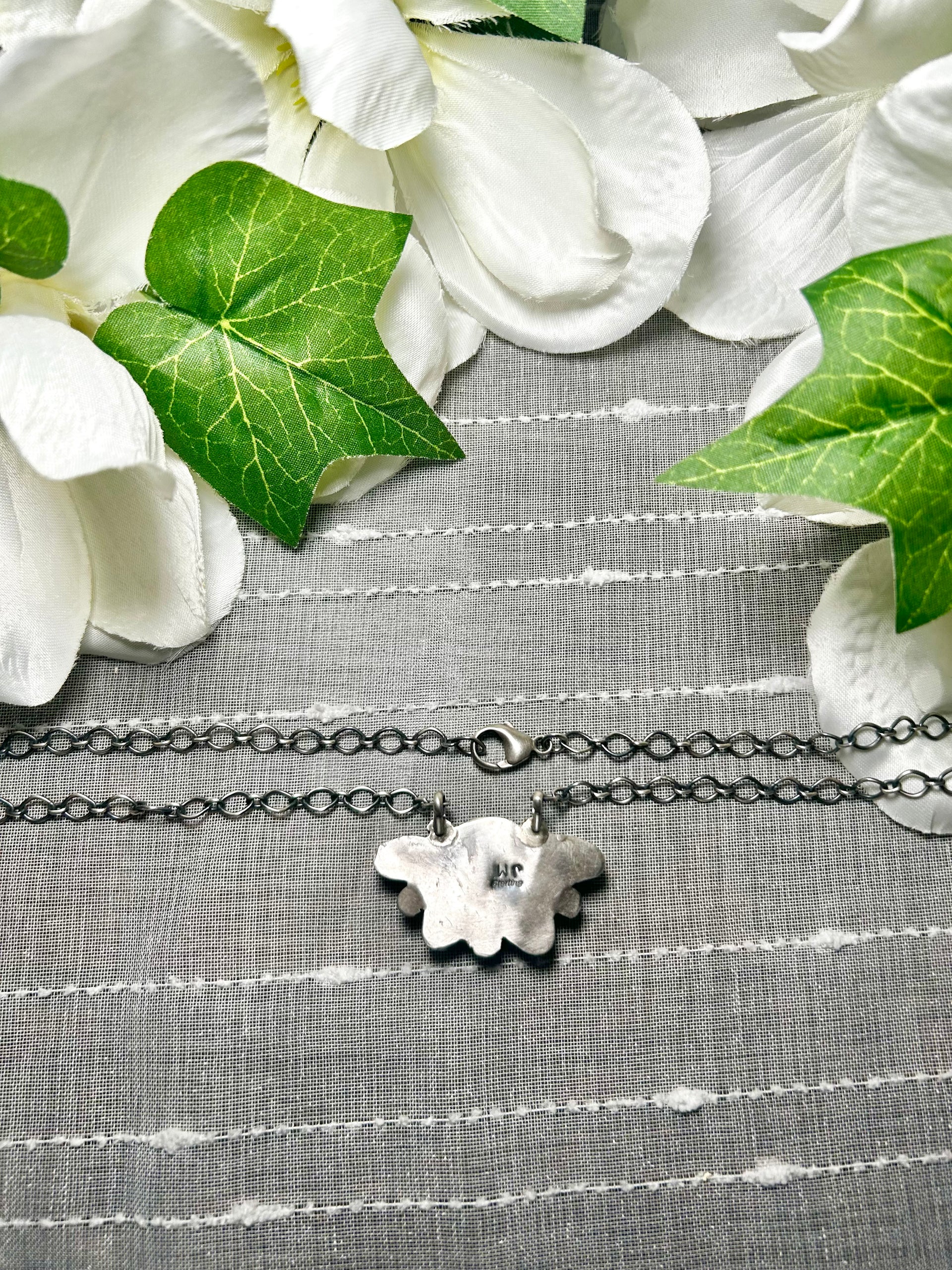 Navajo Made Mixed Turquoise & Sterling Silver Necklace