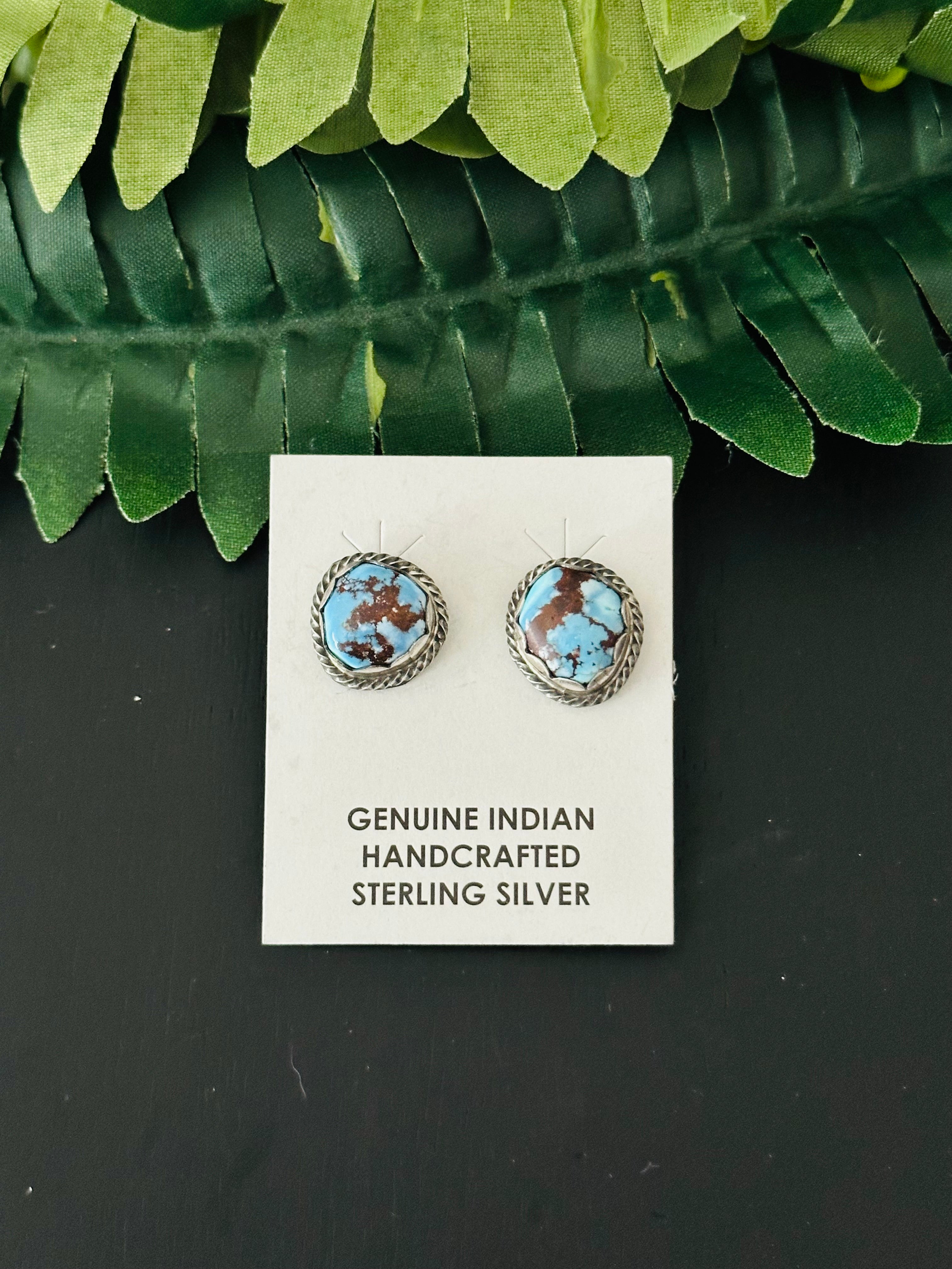 Tim Yazzie Golden Hill’s Turquoise & Sterling Silver Post Earrings