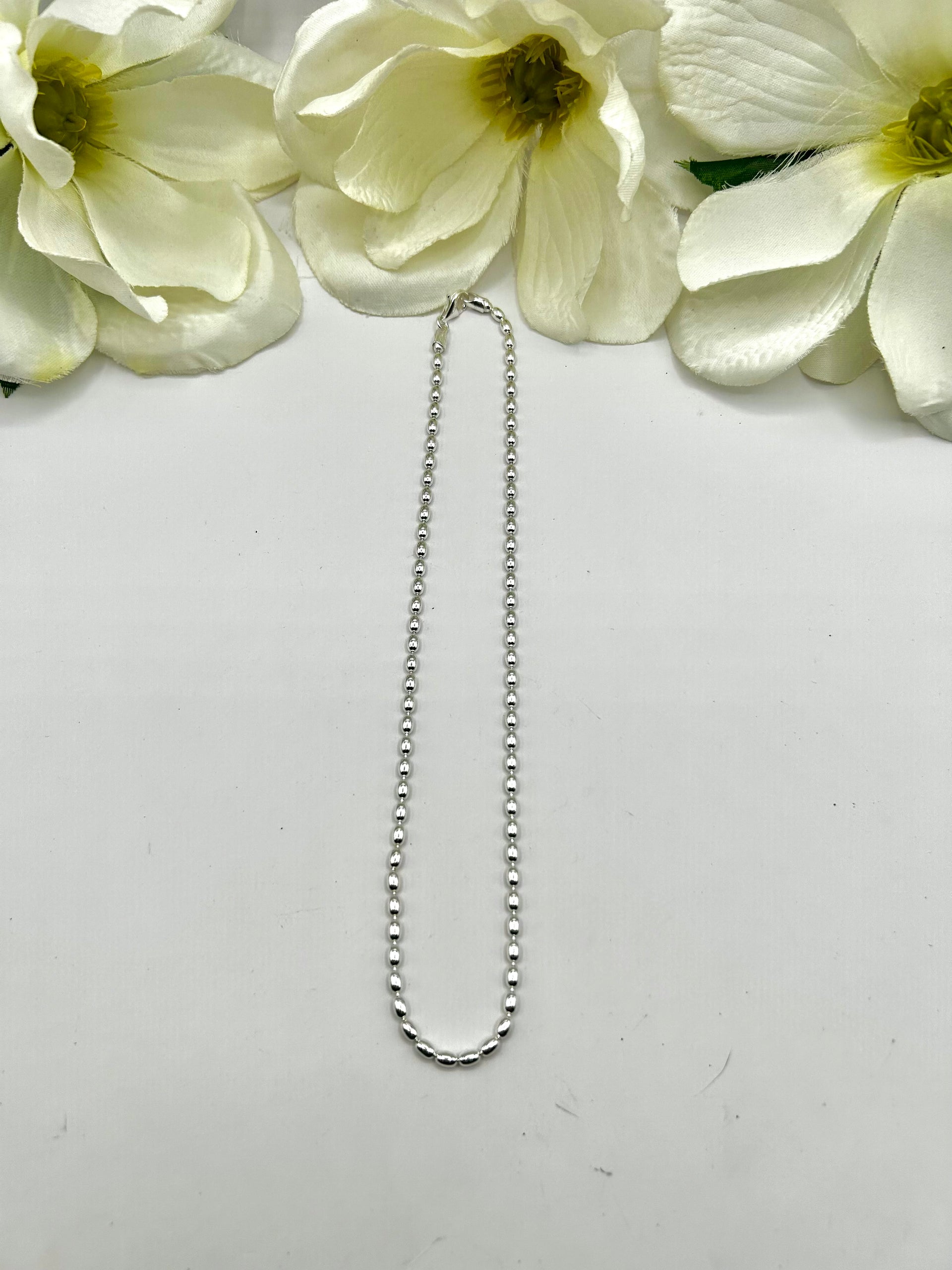 Navajo Made Strung Sterling Silver Necklace