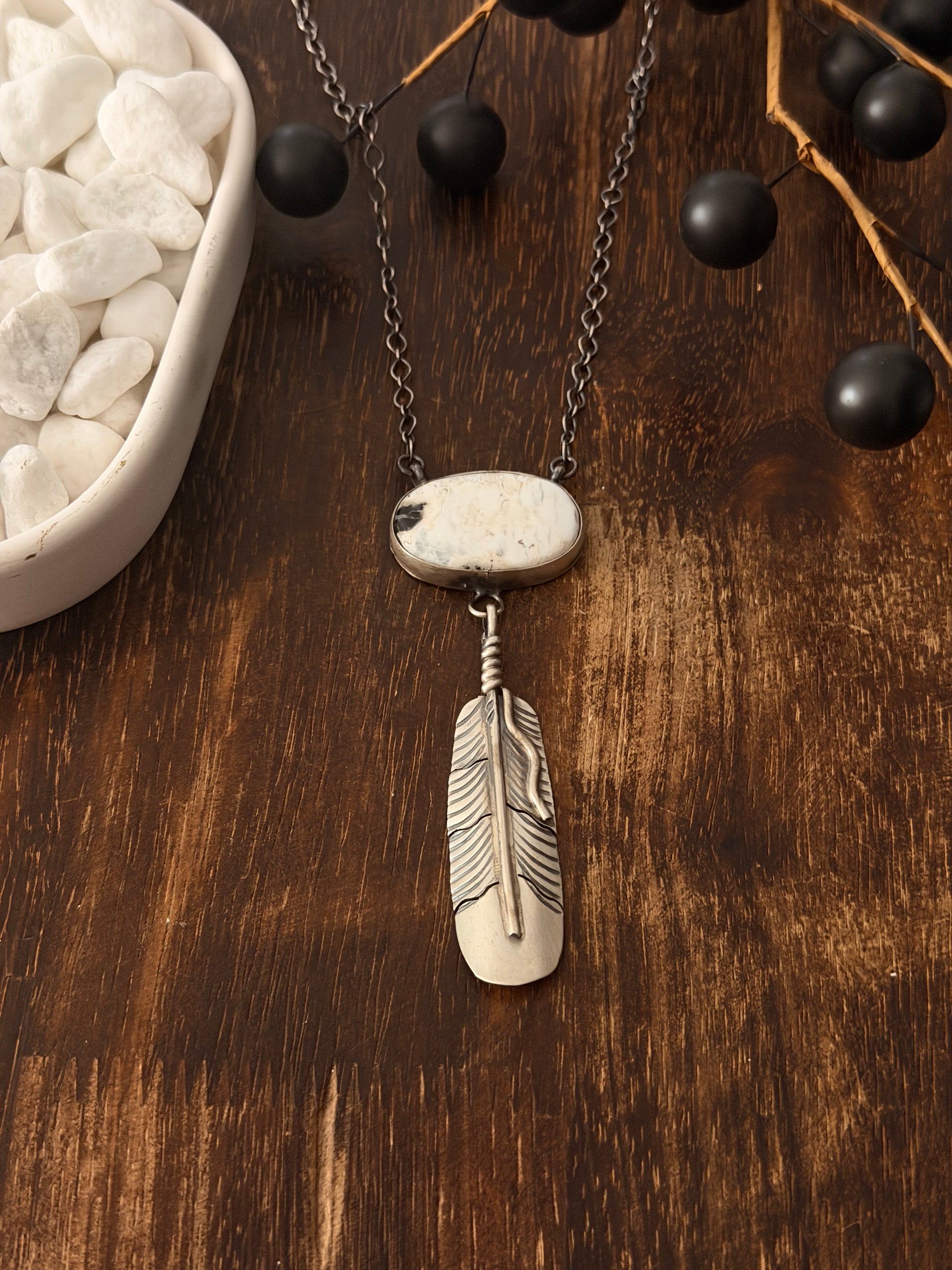 Kobe Martinez White Buffalo & Sterling Silver Necklace