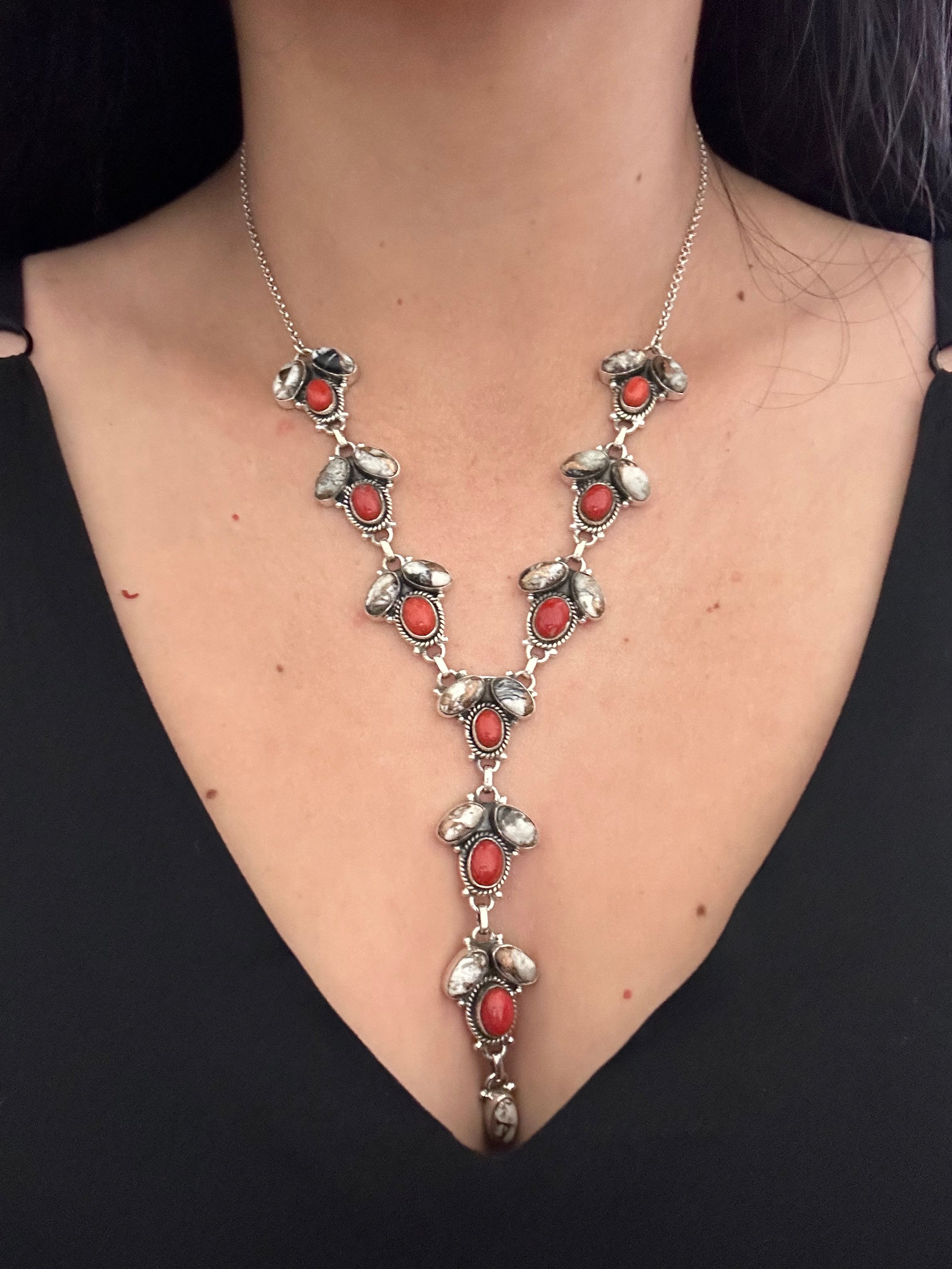 Southwest Made Multi Stone & Sterling Silver Necklace Set