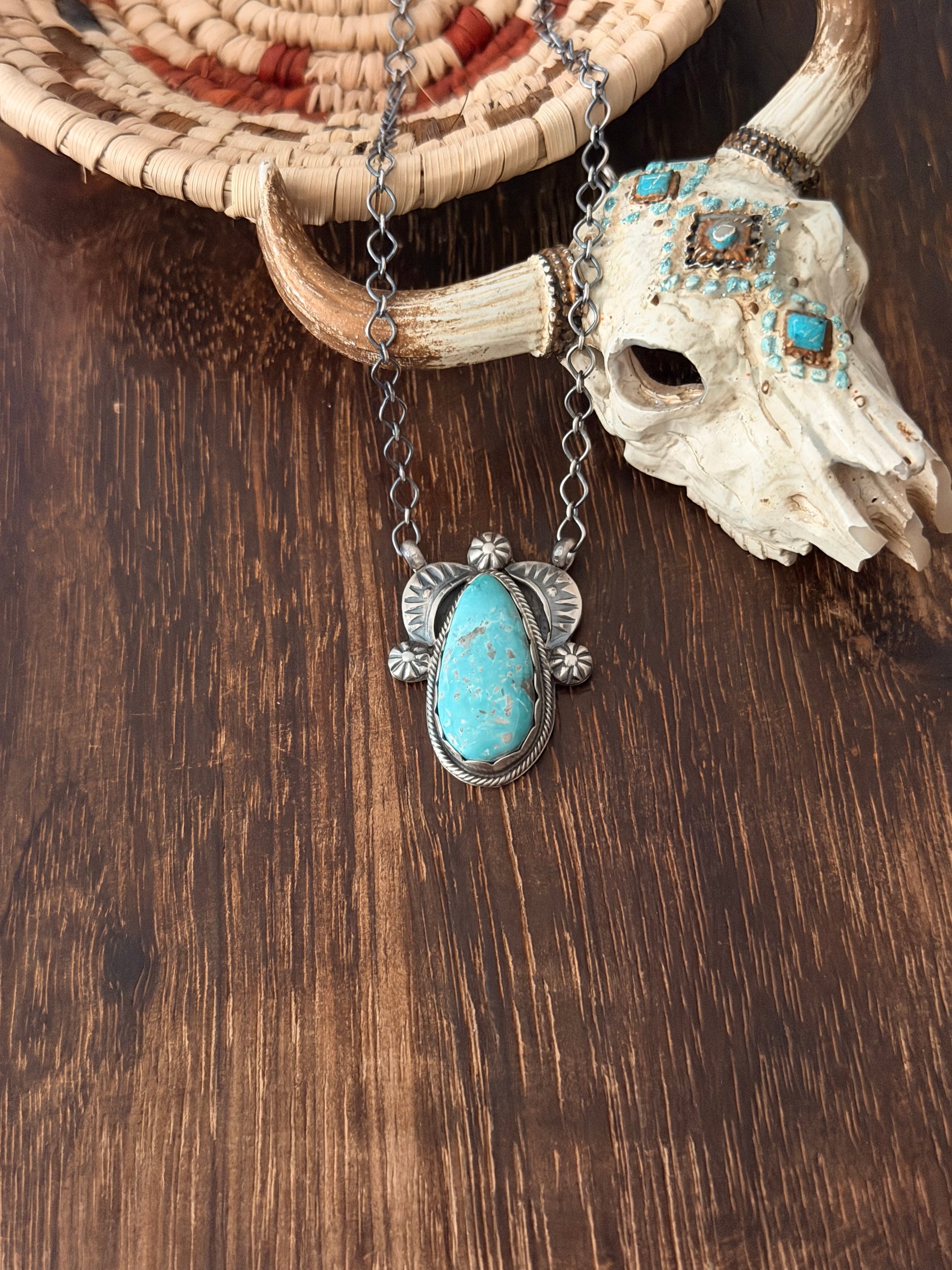 Jeff James Royston Turquoise & Sterling Silver Necklace