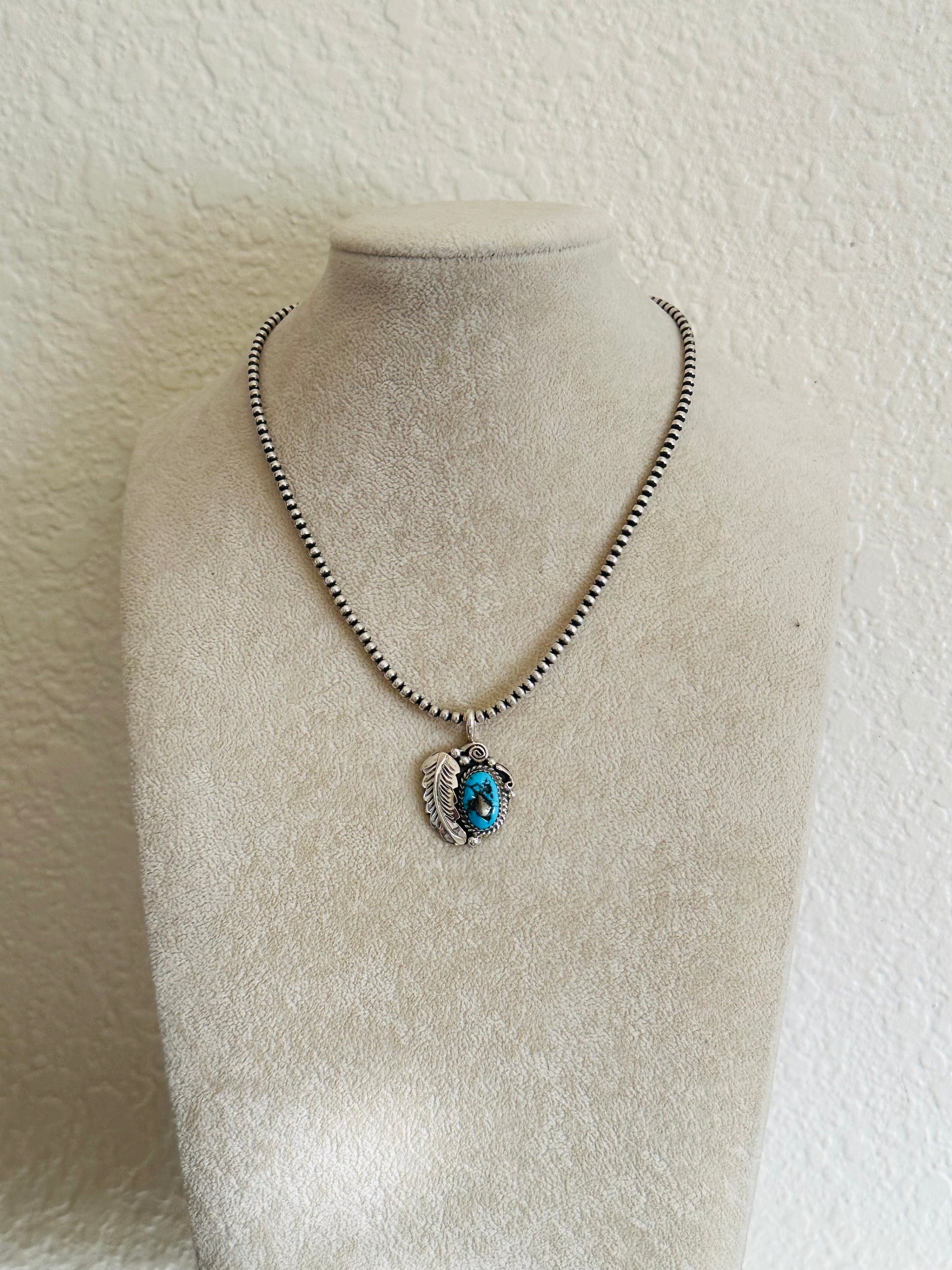 Julia Etsitty Kingman Turquoise & Sterling Silver Pendants