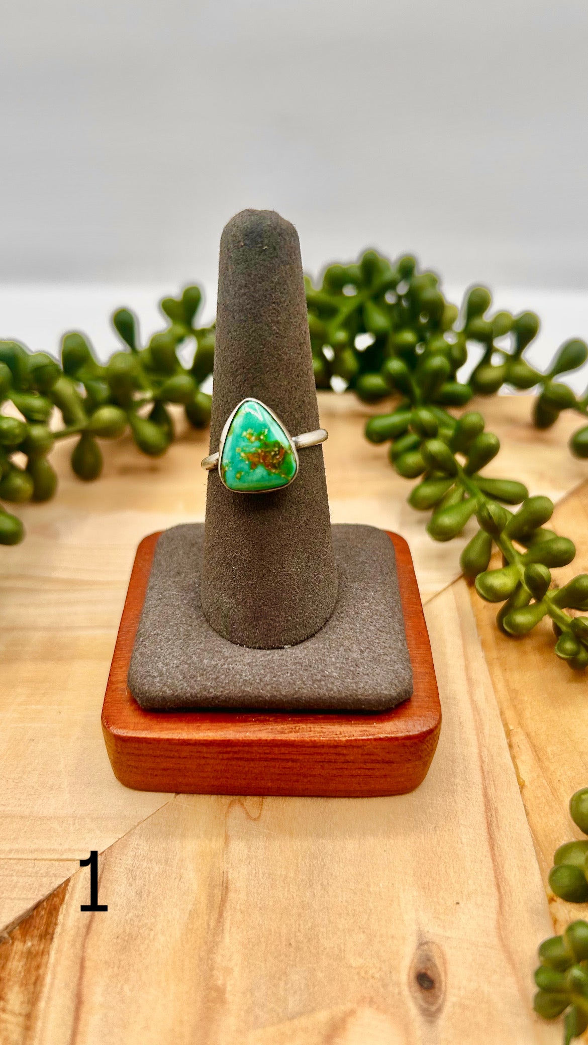 Navajo Natural Sonoran Mountain Turquoise & Sterling Silver Ring