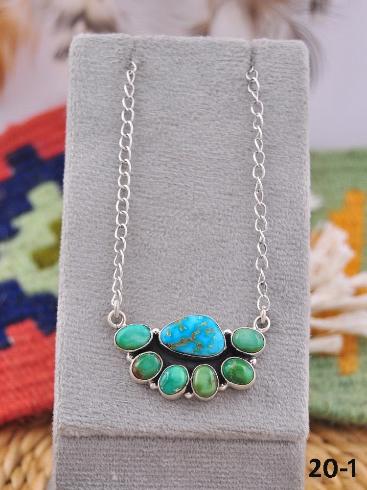 Southwest Made Royston Turquoise & Sterling Silver Necklace