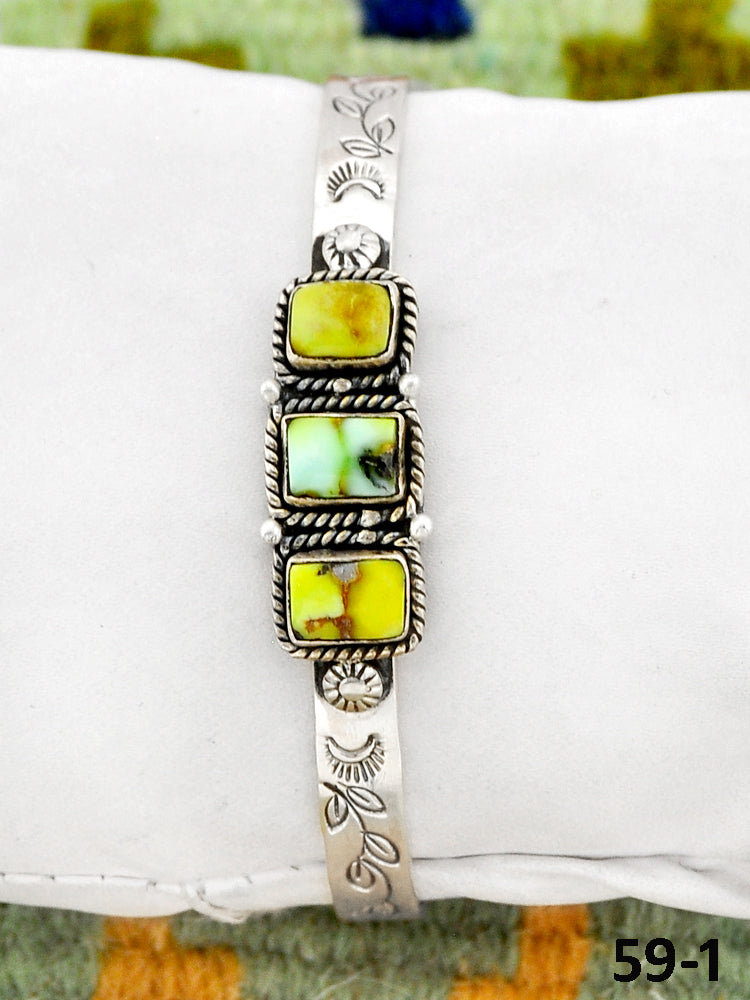 Southwest Handmade Palomino & Sterling Silver Cuff Bracelet