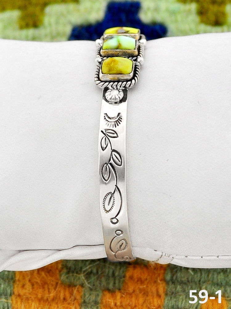 Southwest Handmade Palomino & Sterling Silver Cuff Bracelet