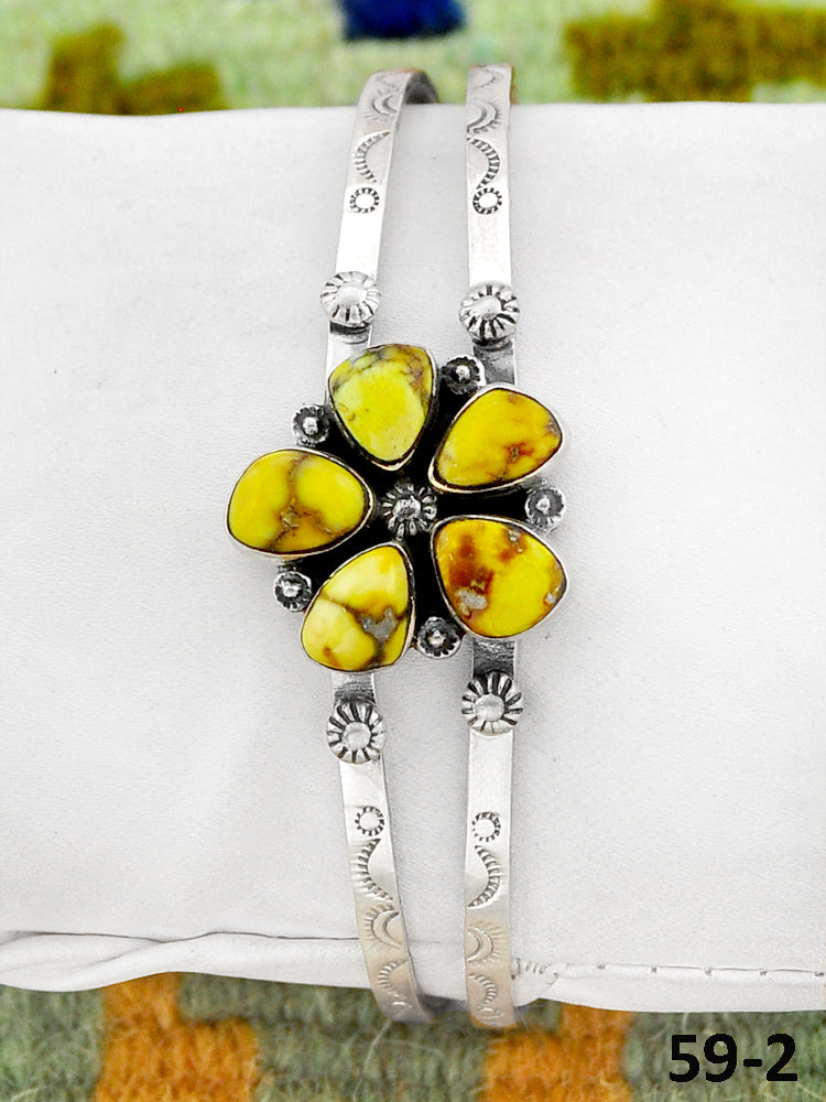 Southwest Handmade Palomino & Sterling Silver Cuff Bracelet