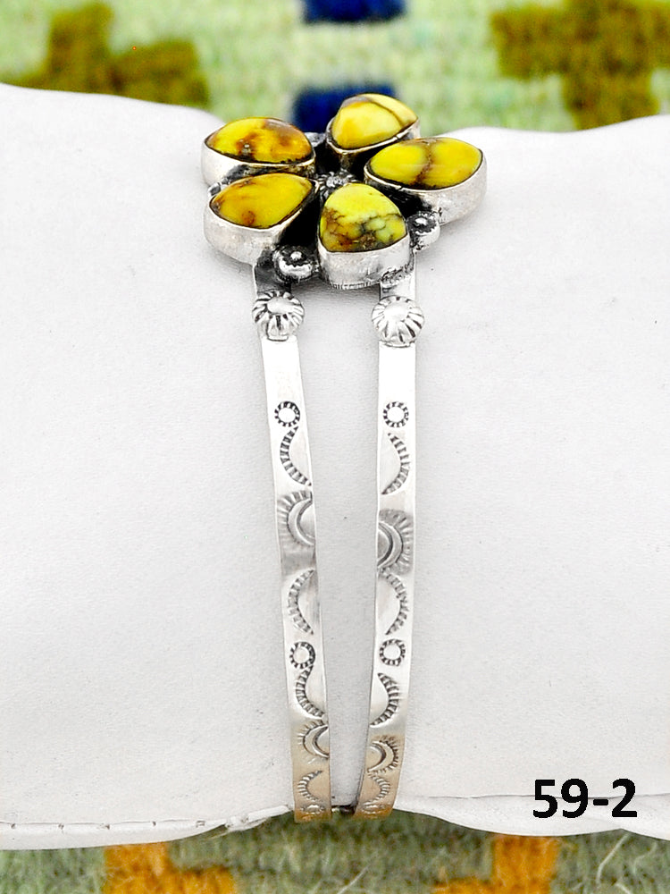 Southwest Handmade Palomino & Sterling Silver Cuff Bracelet