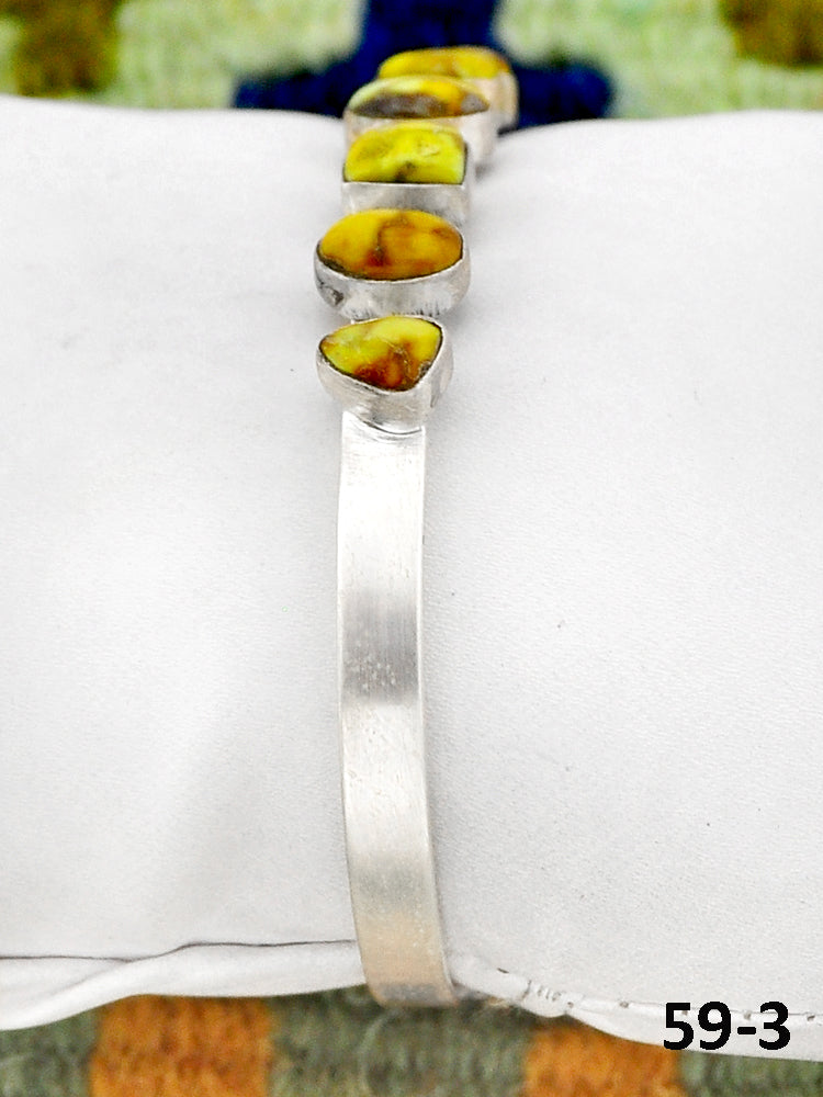 Southwest Handmade Palomino & Sterling Silver Cuff Bracelet