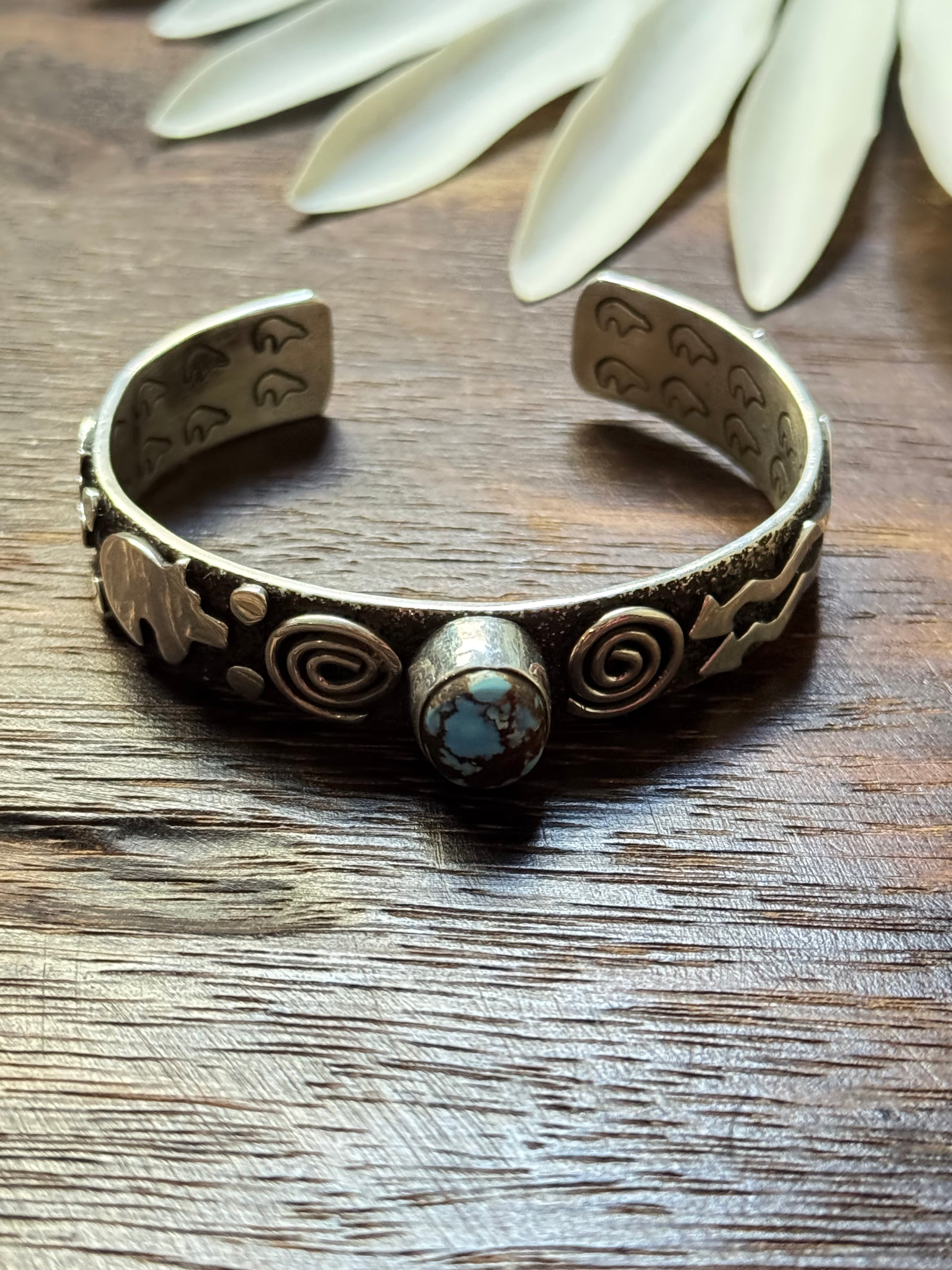 Alex Sanchez Golden Hills Turquoise & Sterling Silver Cuff Bracelet