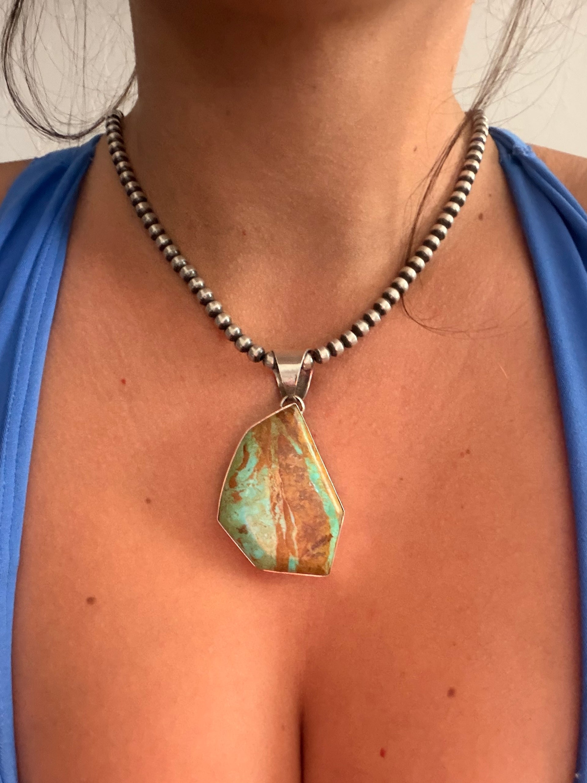 Chimney Butte Mine 8 Turquoise & Sterling Silver Pendant