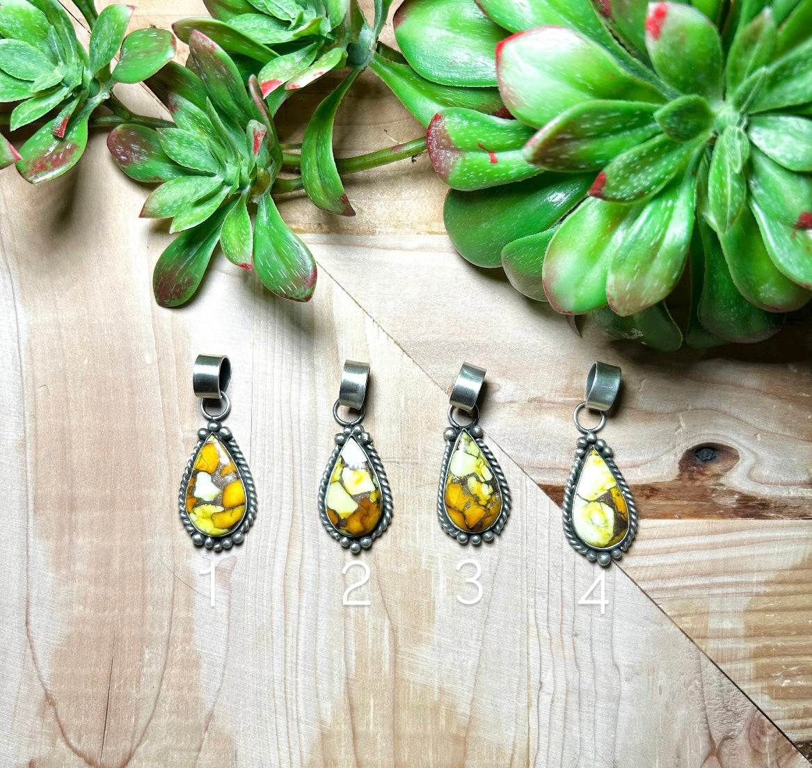 Zachariah David Honey Dahlia & Sterling Silver Pendant