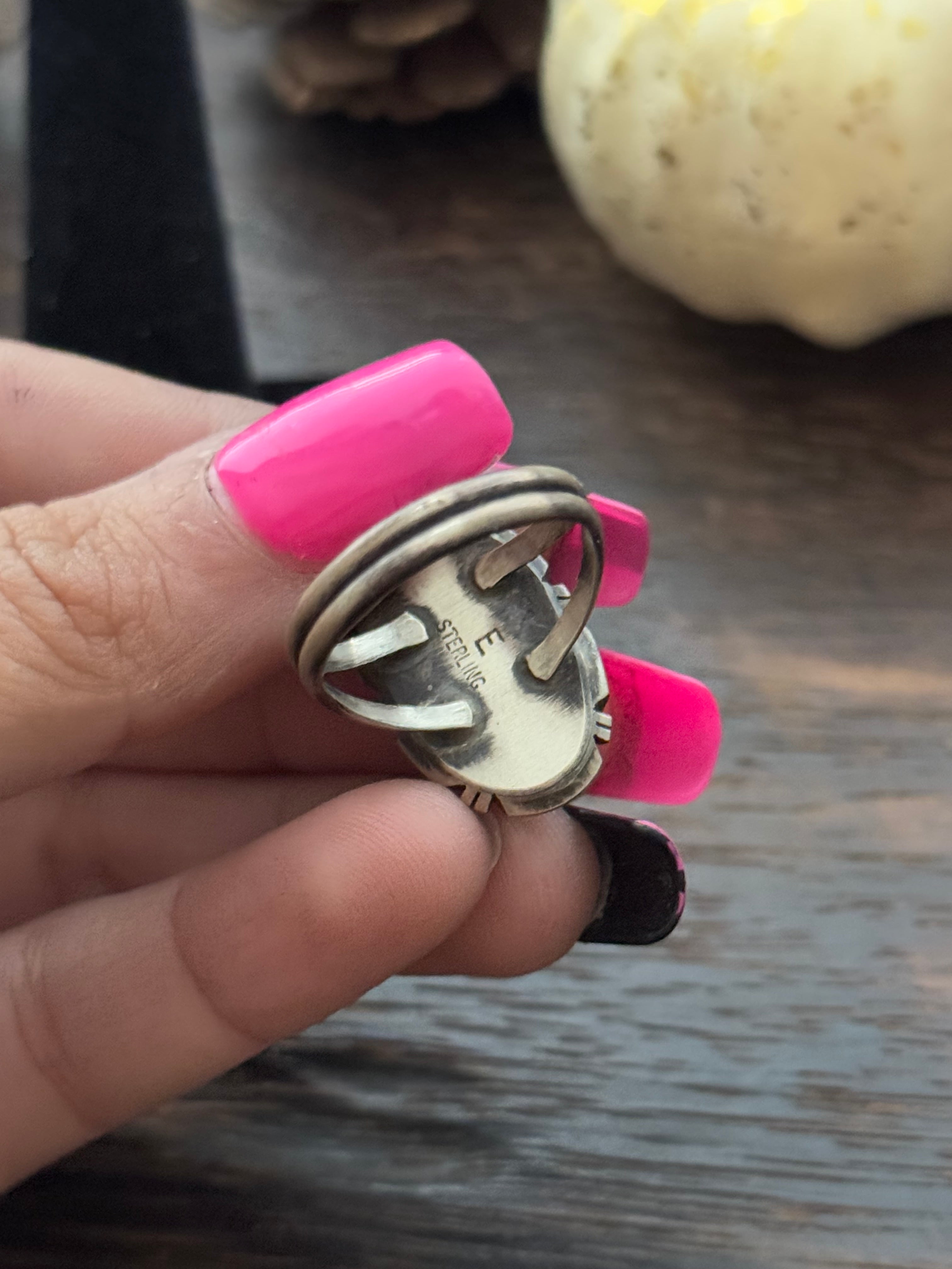 Navajo Made Lapis & Sterling Silver Ring