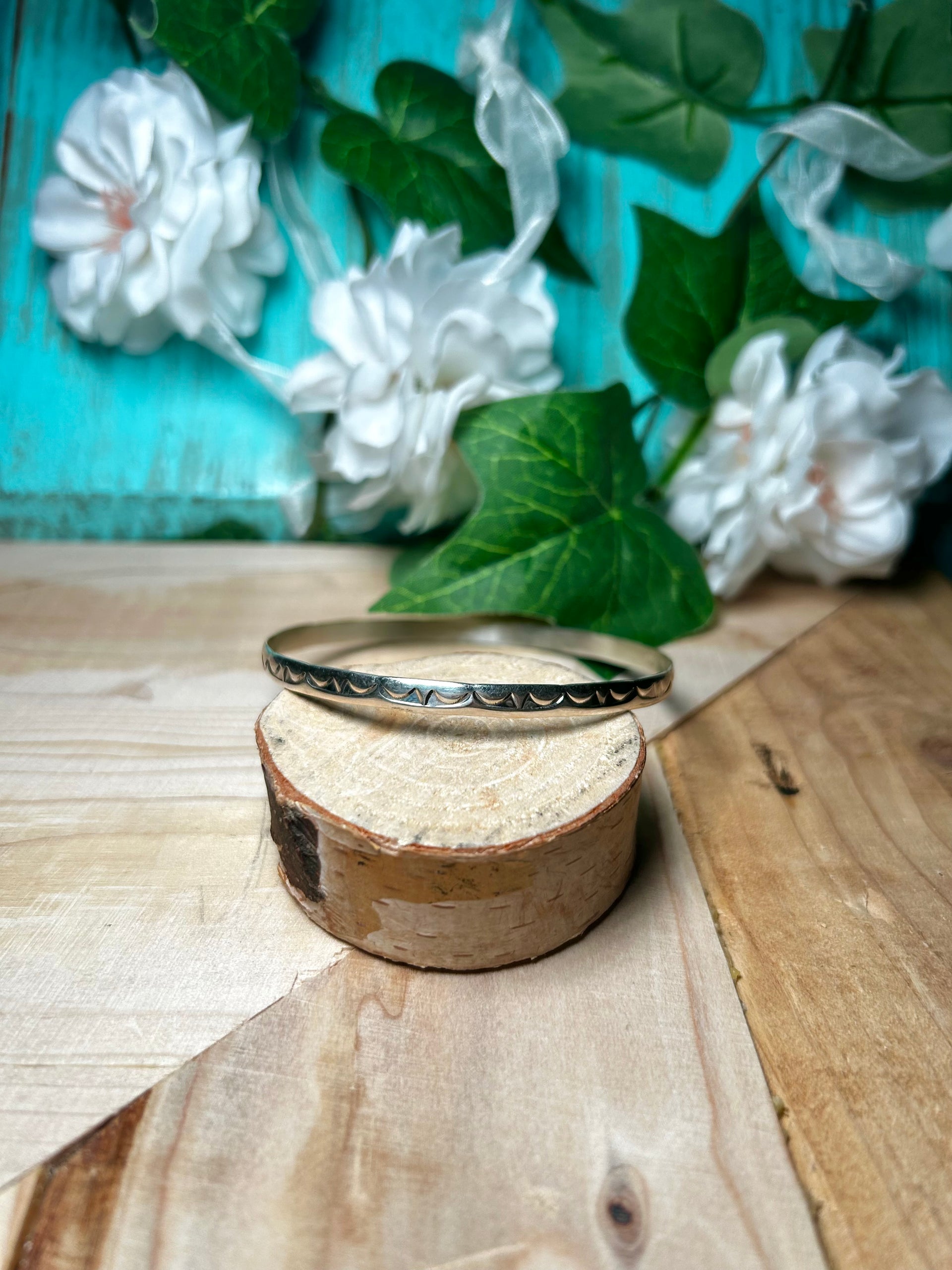 Navajo Made Sterling Silver Bangle Bracelet