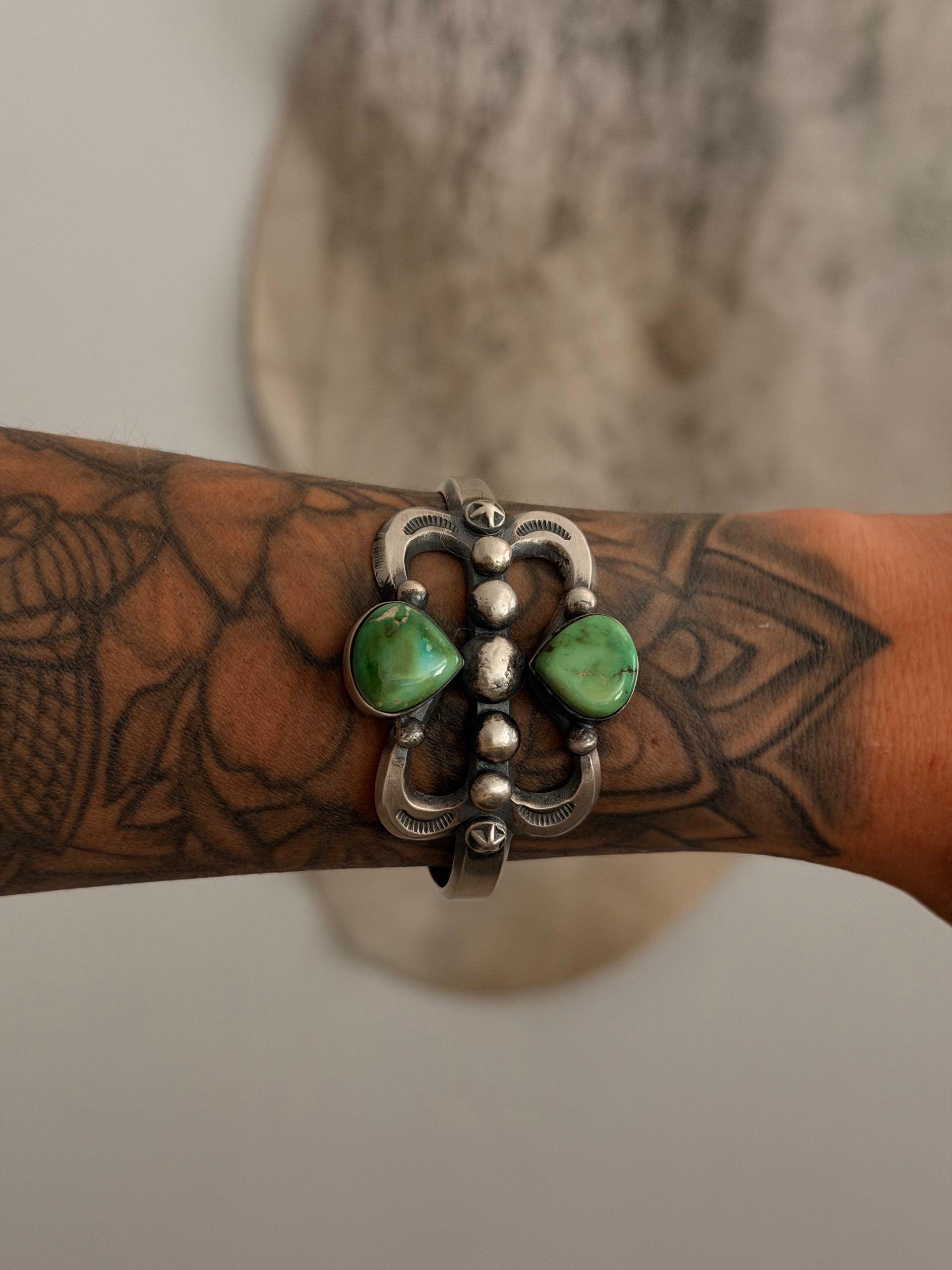 Chimney Butte Sonoran Mountain Turquoise & Sterling Silver Cuff Bracelet