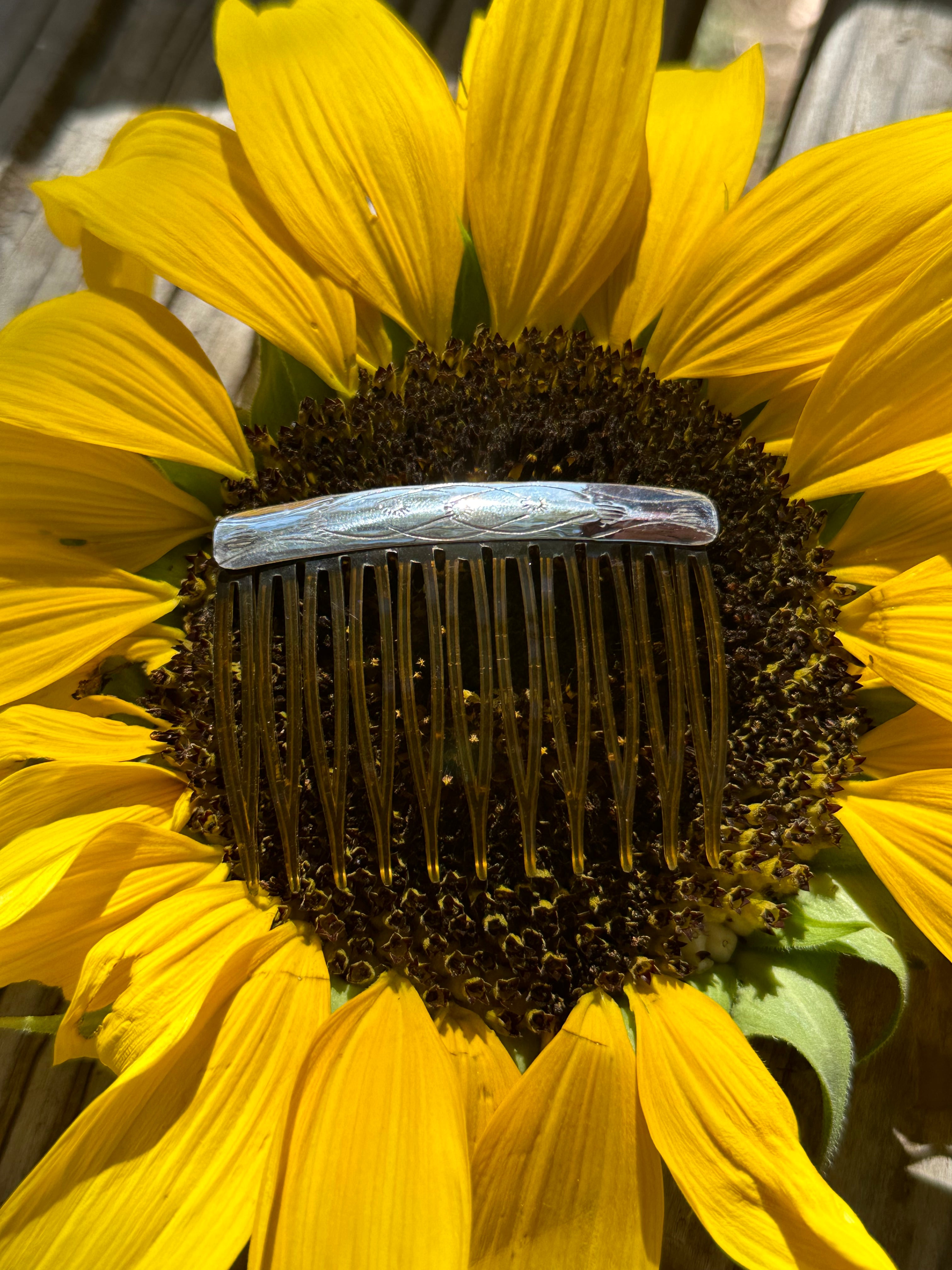 Navajo Made Sterling Silver Hair Combs