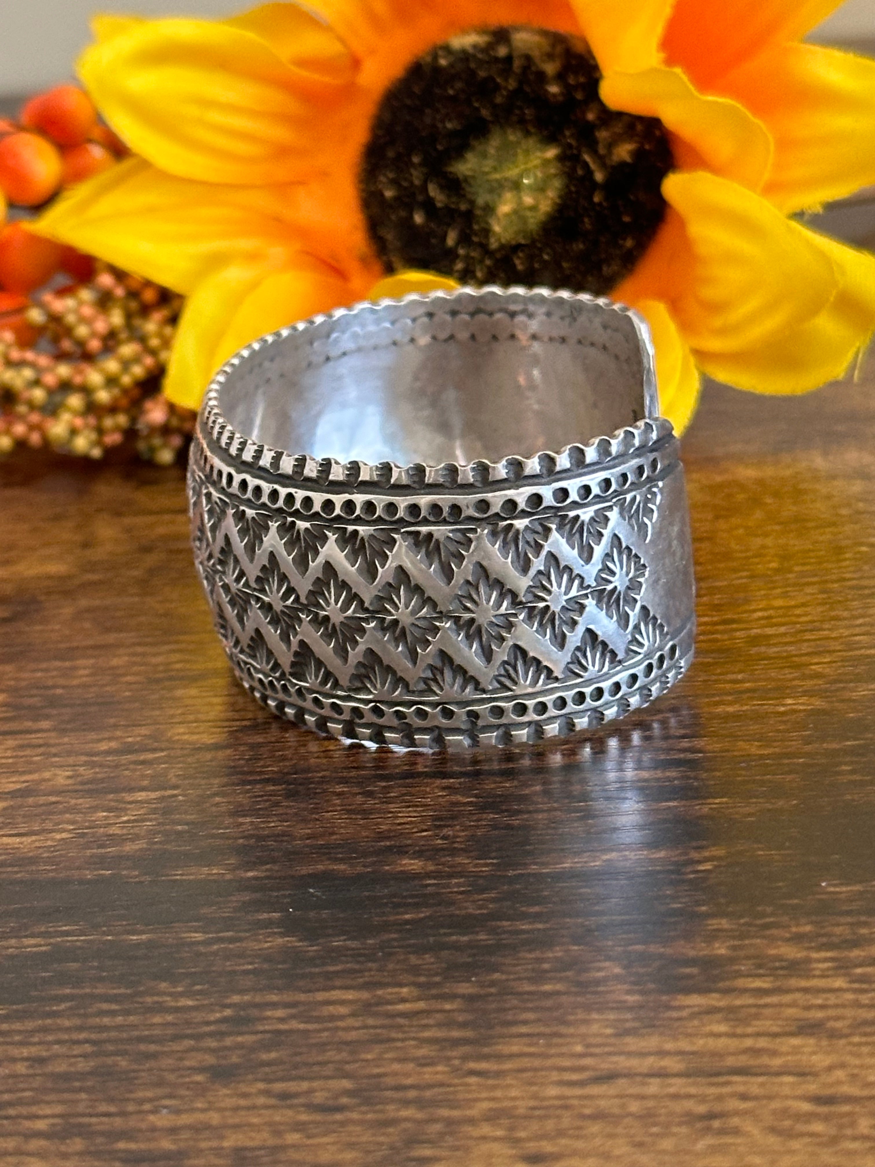 Navajo Made Sterling Silver Cuff Bracelet