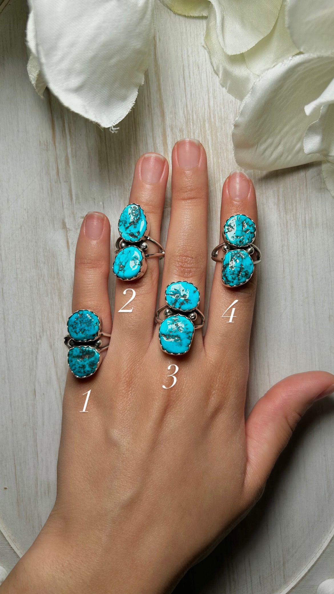 Navajo Made Kingman Turquoise & Sterling Silver Ring