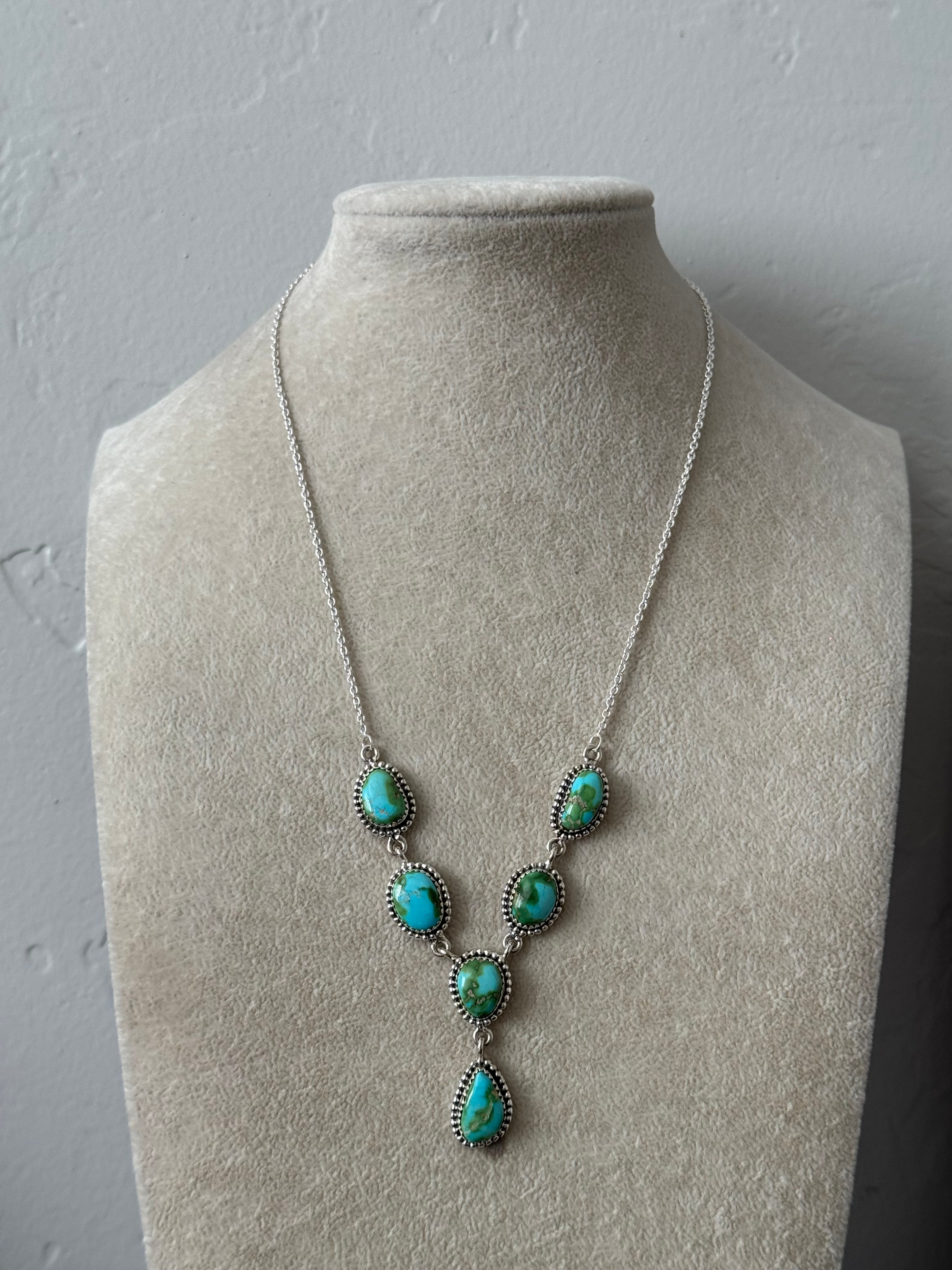 Southwest Handmade Sonoran Mountain Turquoise & Sterling Silver Necklace