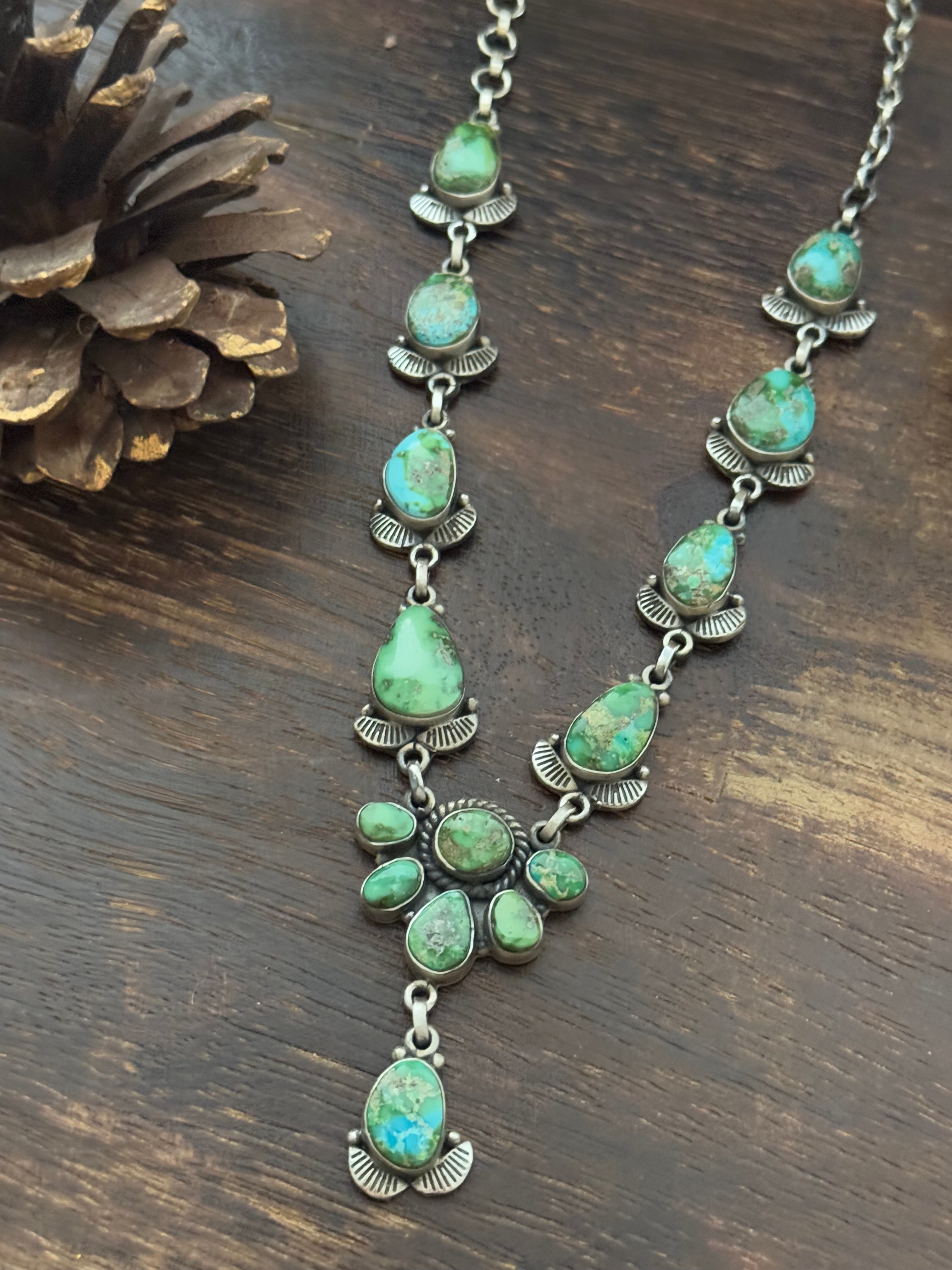 TTD Sonoran Mountain Turquoise & Sterling Silver Lariat Necklace