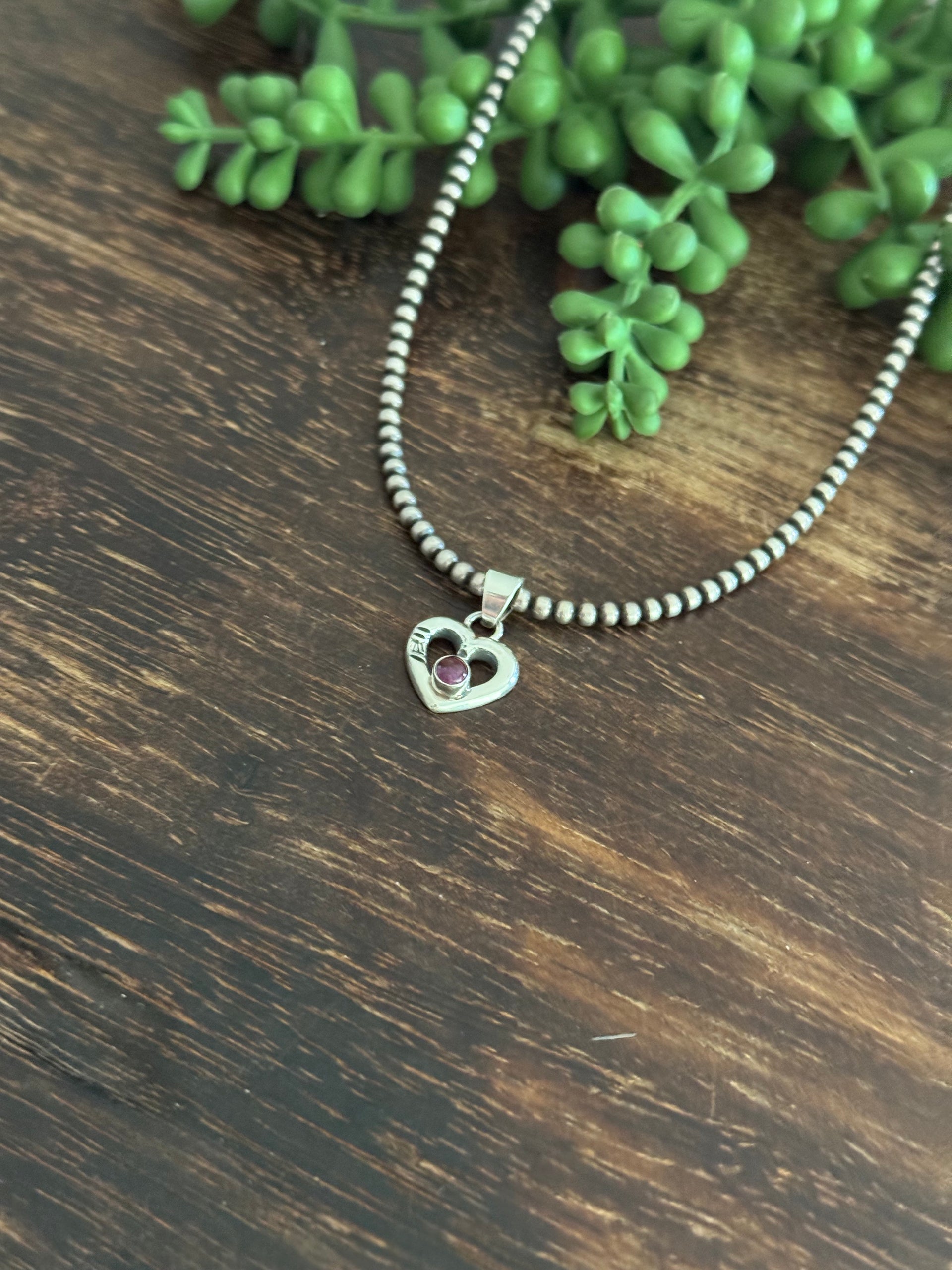 Navajo Made Purple Spiny Oyster & Sterling Silver Pendant