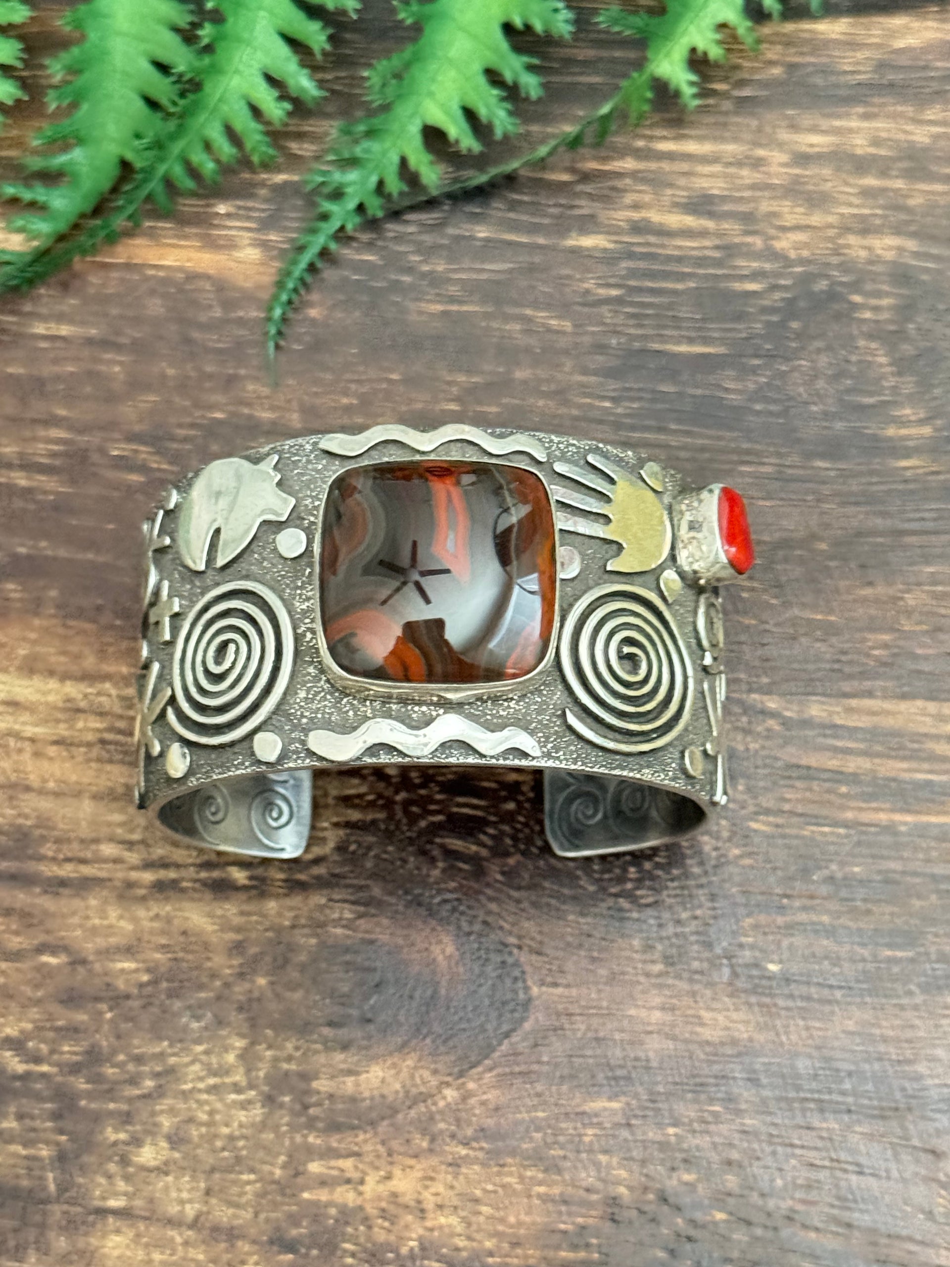 Alex Sanchez Multi Stone & Sterling Silver Cuff Bracelet