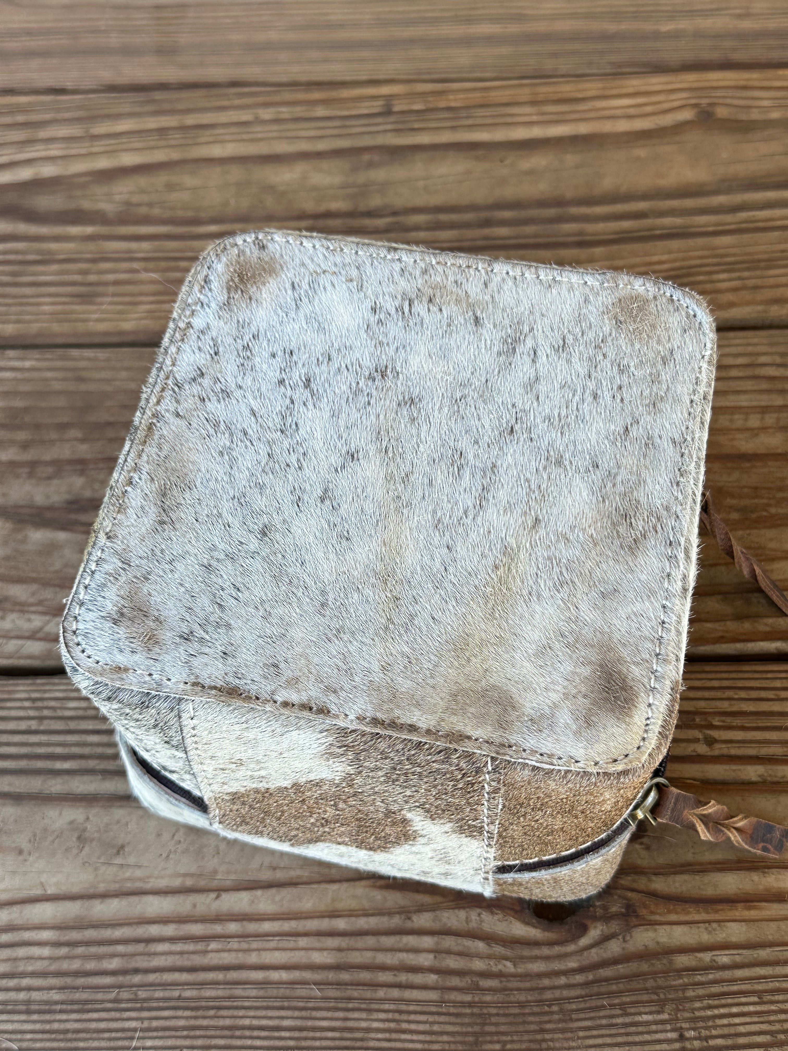 Genuine Leather Cowhide Jewelry Box