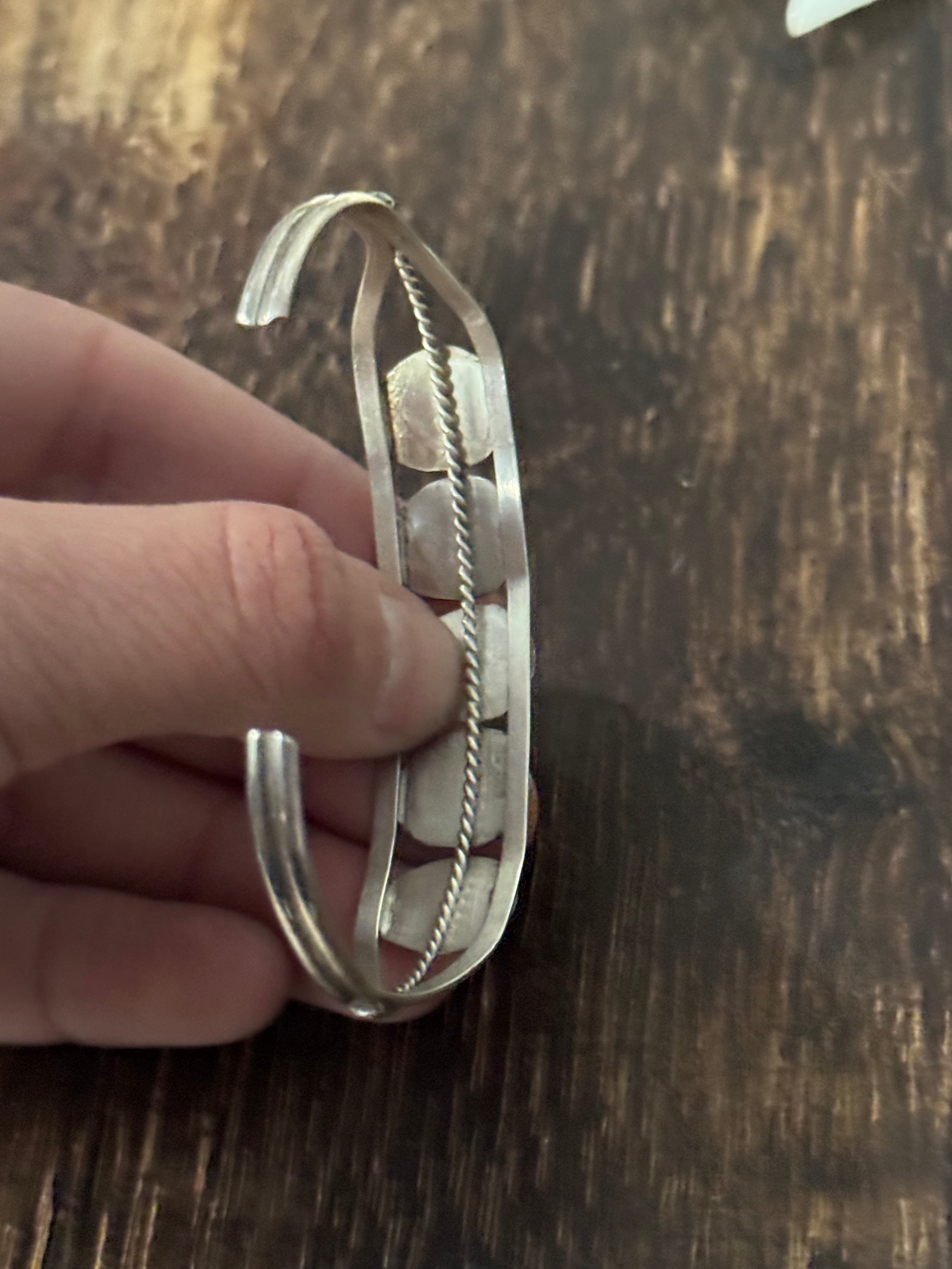 Navajo Made Sterling Silver Bear Claw Cuff Bracelet