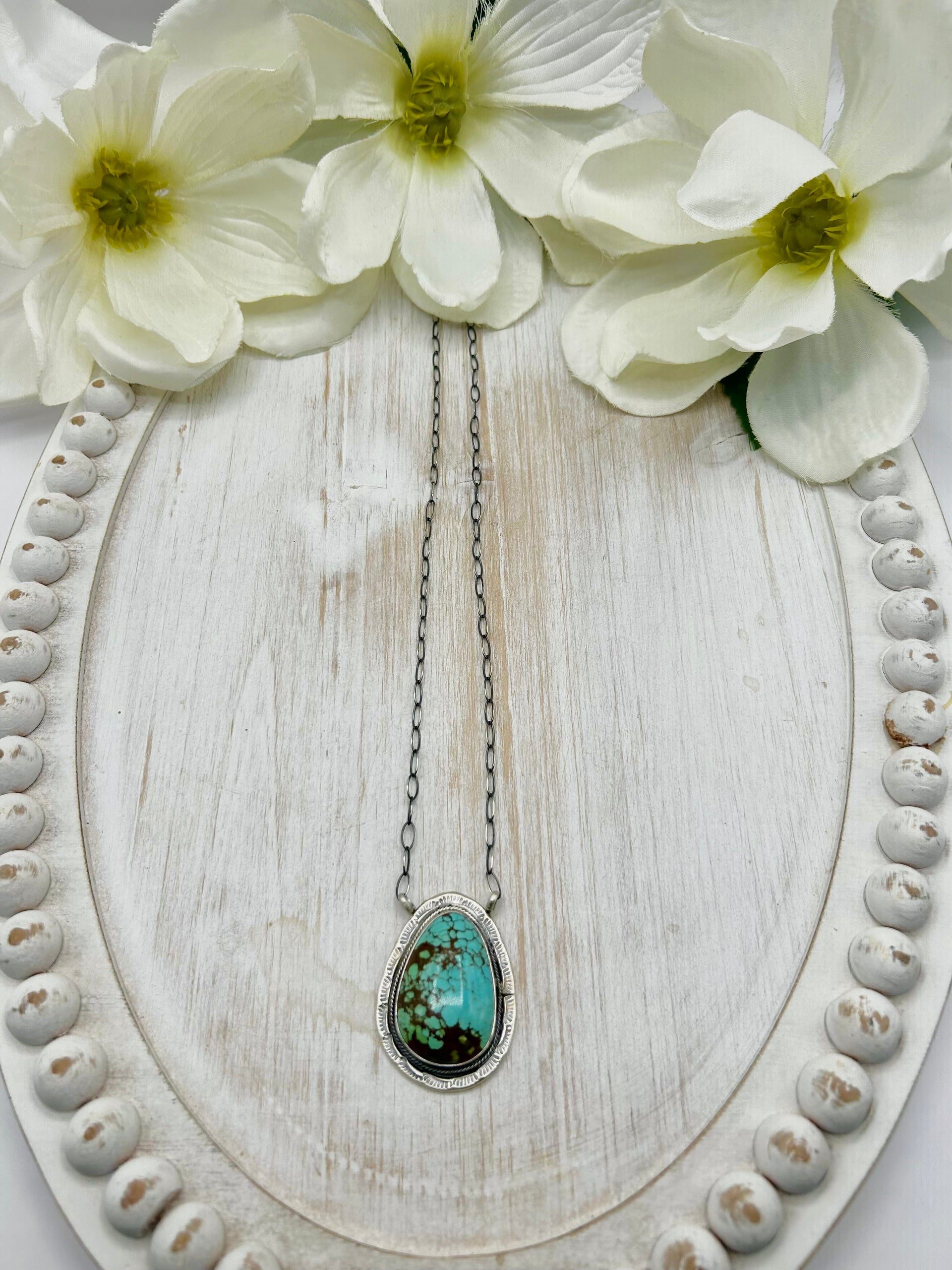 Cordell Platero #8 Turquoise & Sterling Silver Necklace