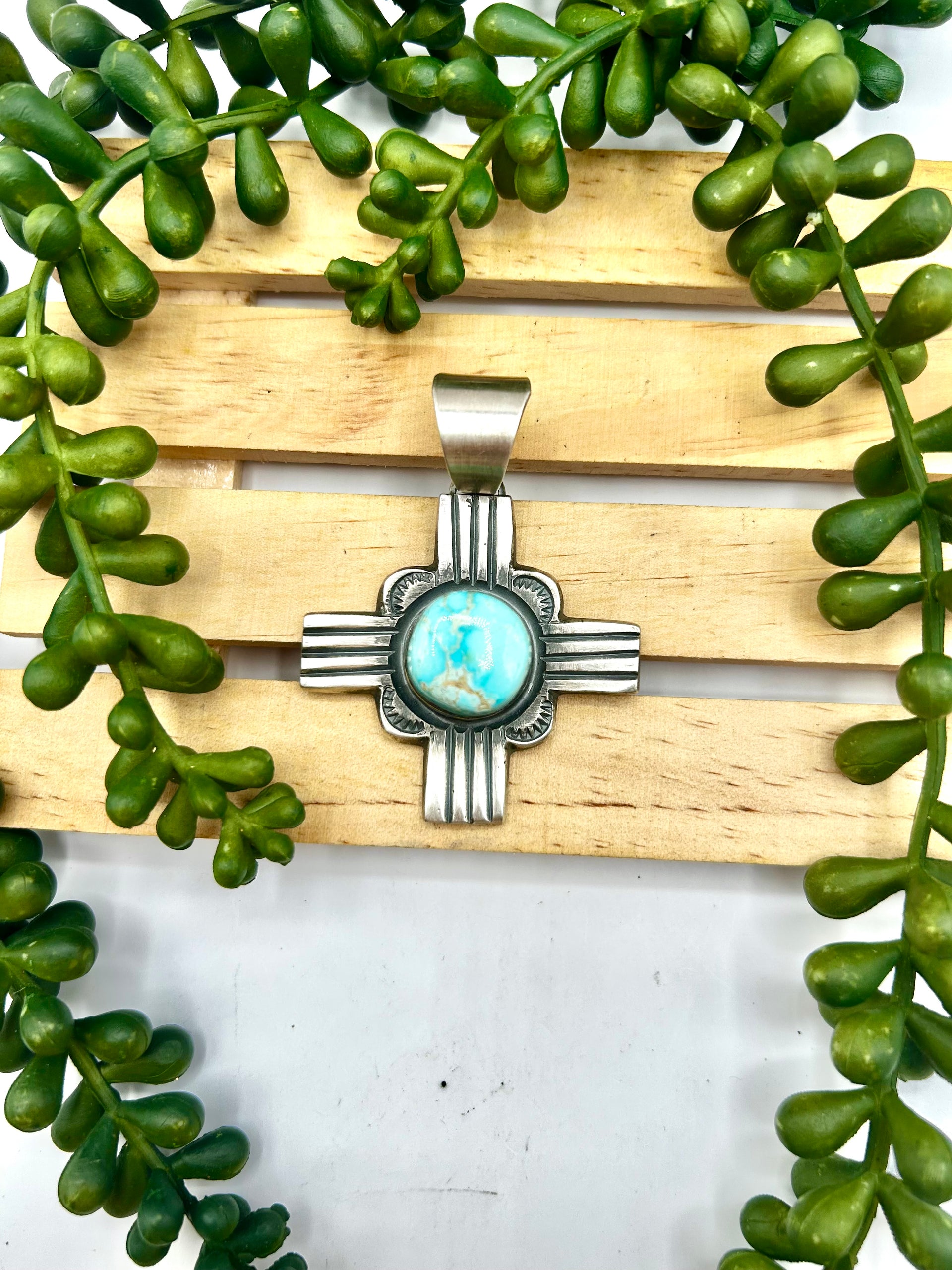 Chimney Butte Royston Turquoise & Sterling Silver Pendant